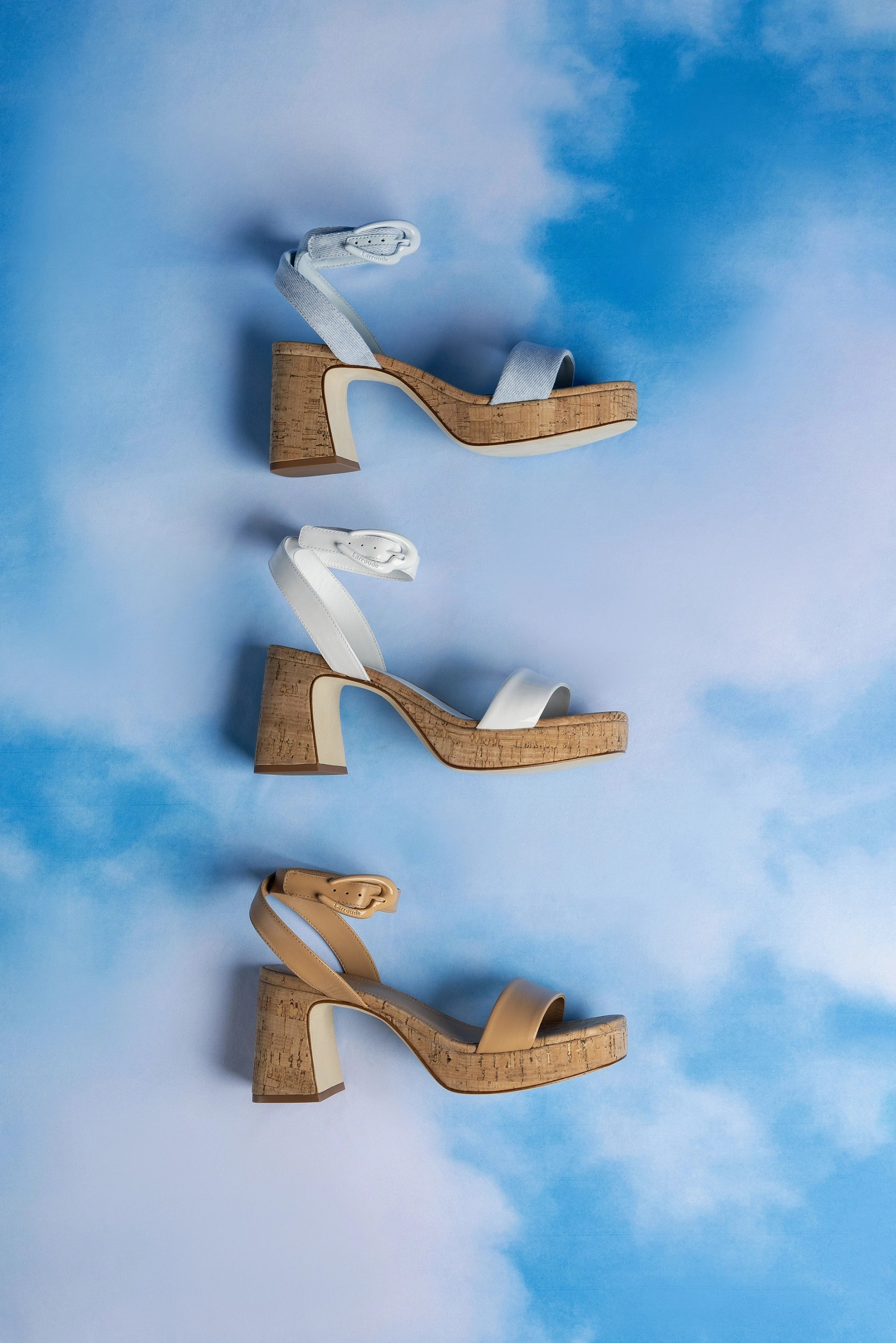 Dolly Verona Low Sandal In White Patent Leather and Natural Cork Summer Footwear for Men