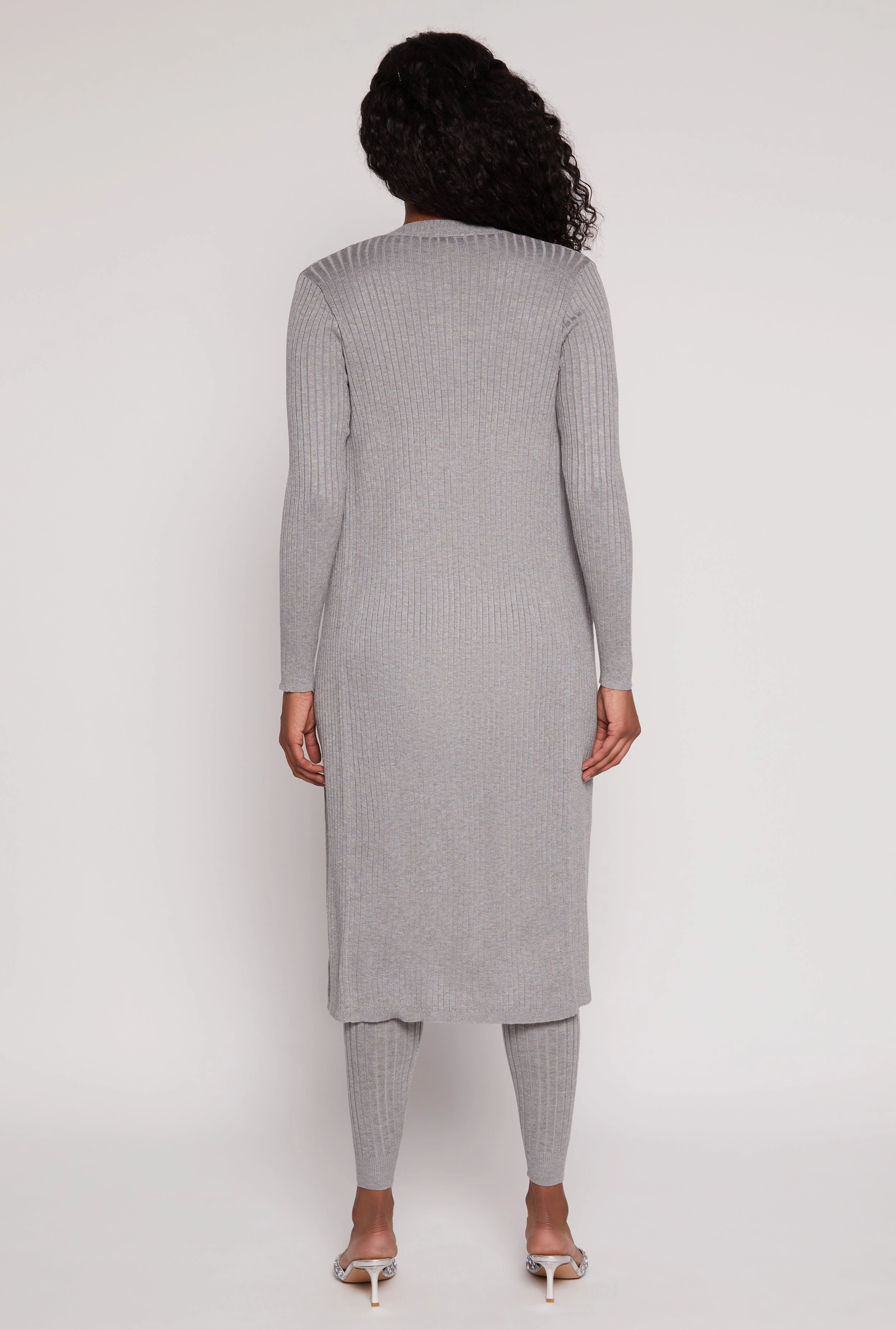 Living room Daisy Ribbed Knit Open Front Duster