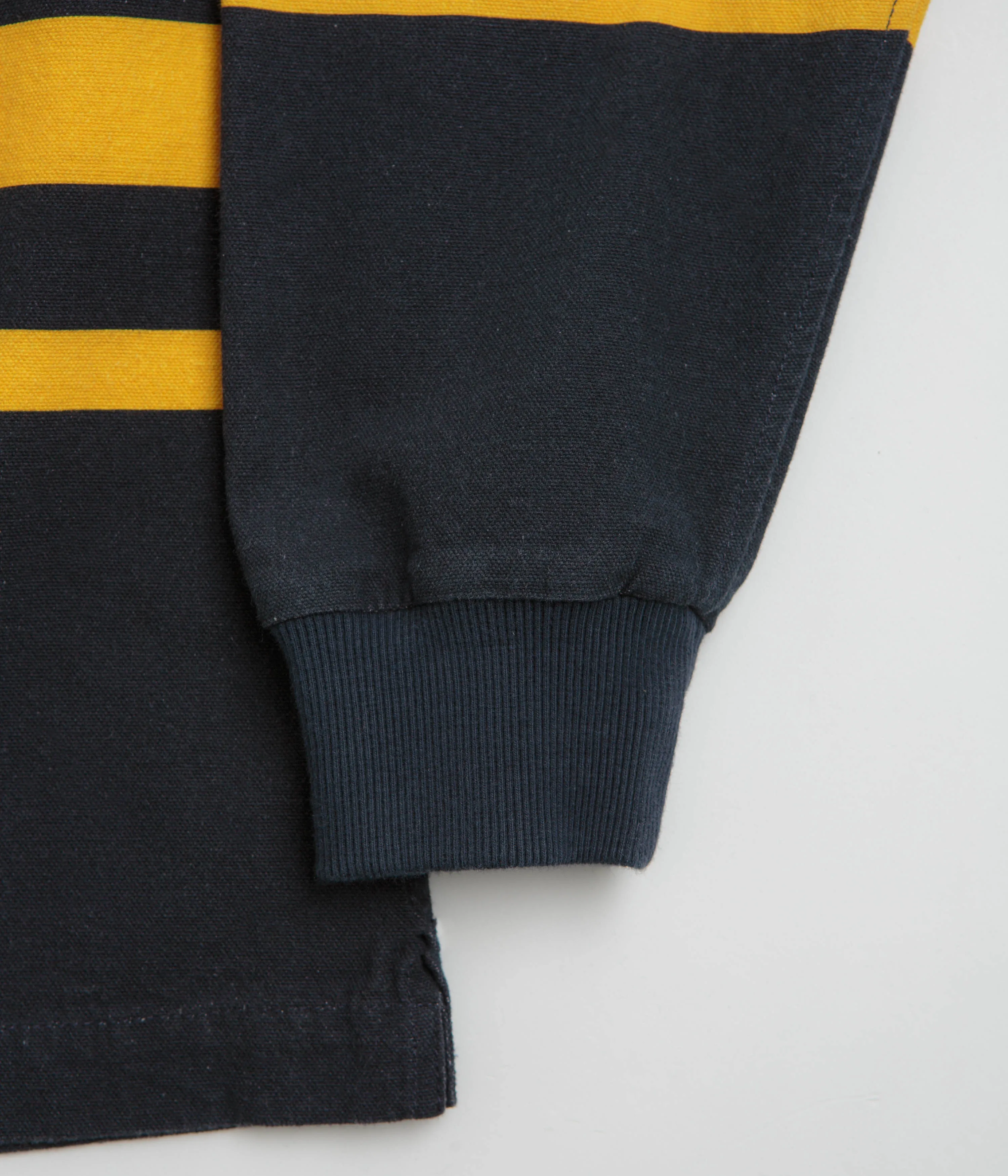 Abstract print Matte Finish Poets Poets Rugby Shirt - Navy / Yellow