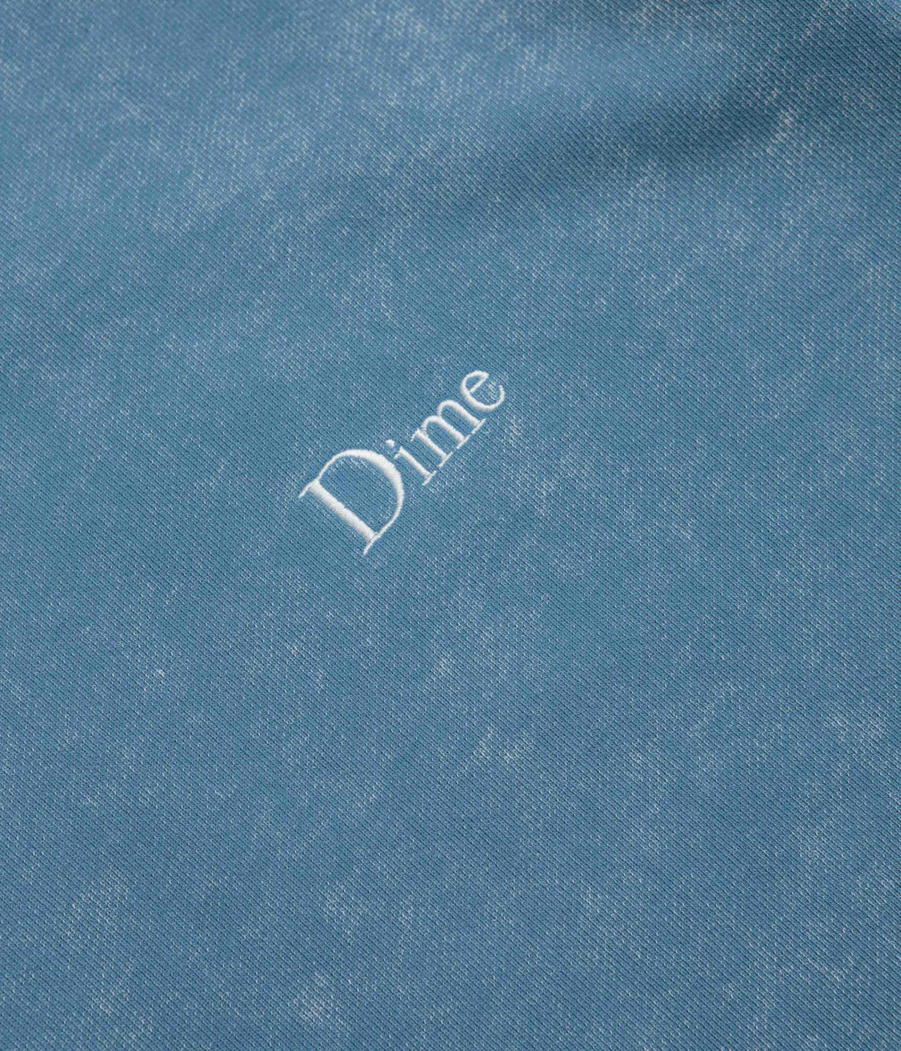 Dime Classic French Terry Crewneck Sweatshirt - Faded Sky Winter Ready Ribbed Hem Detailing