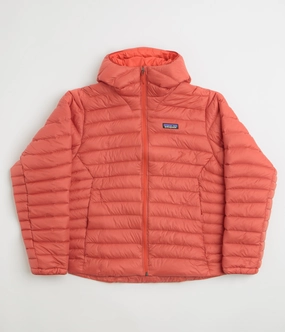 Windproof Closure Compact Travel Friendly Patagonia Down Sweater Hoodie Jacket - Amanita Red