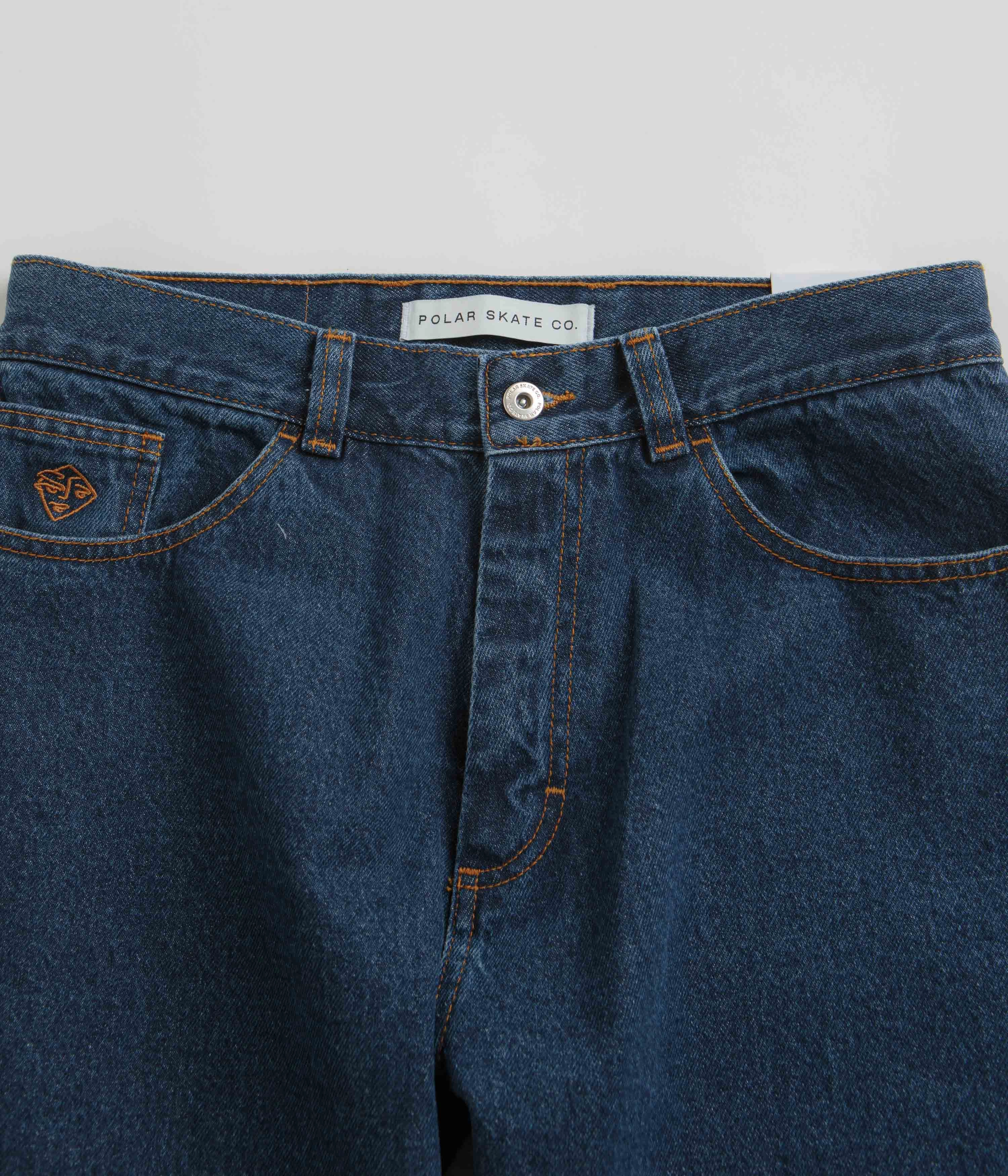 Polar 89 Jeans - Dark Blue Contoured Panel Design Relax Fit Wear