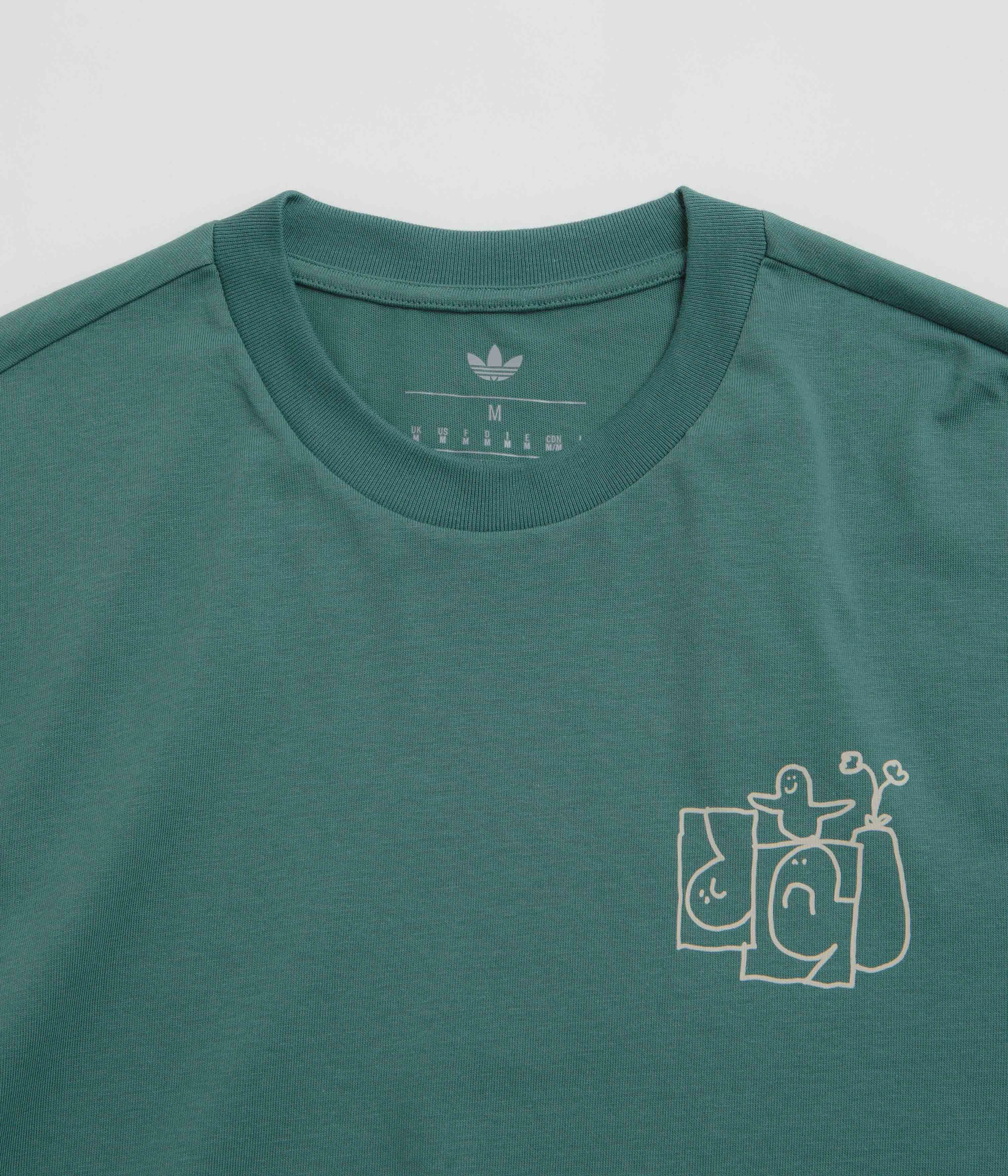 Adidas Shmoofoil Stairs T-Shirt - Preloved Teal / Alumina RelaxedFit Easy to Style