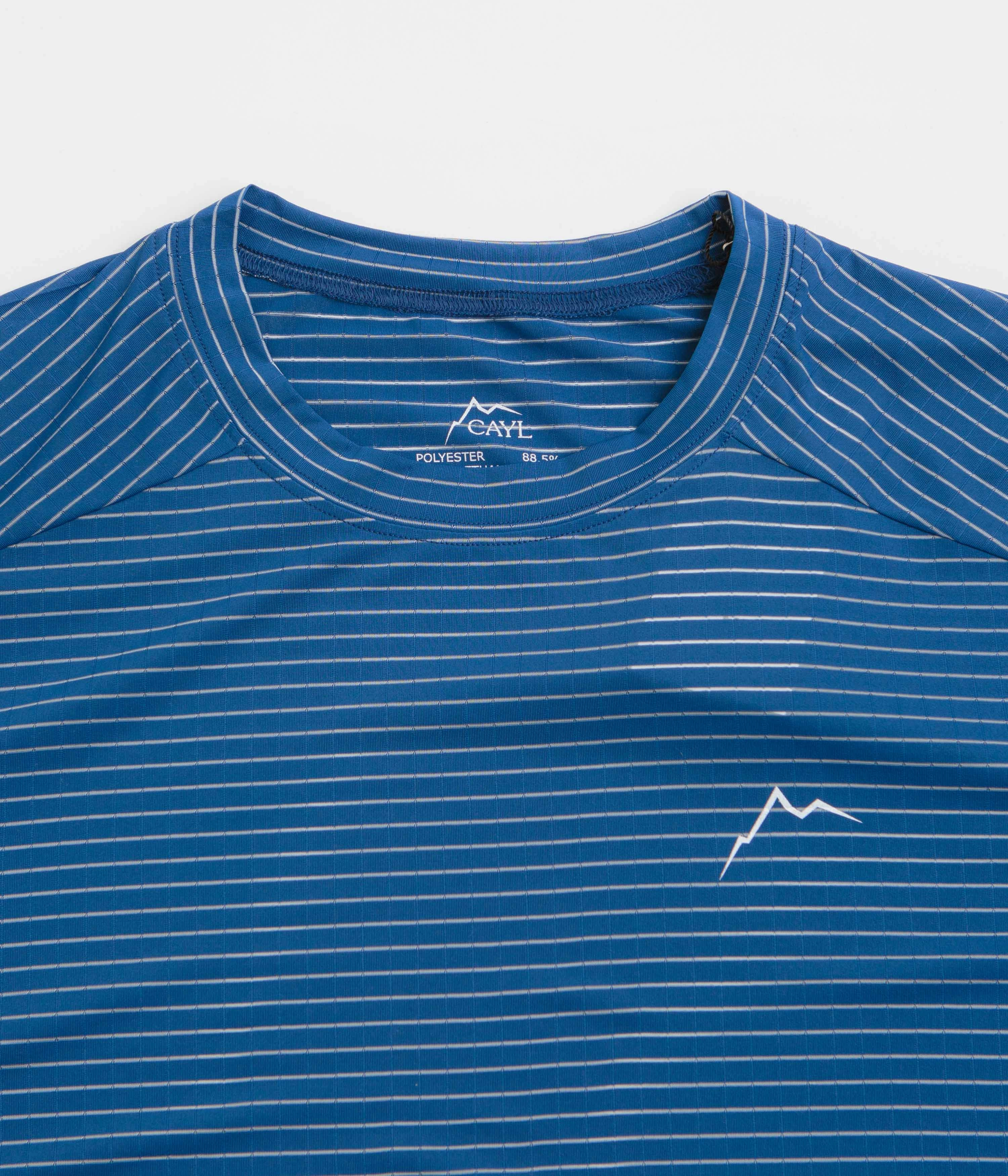 Cayl Stripe Logo T-Shirt - Blue Chill Design