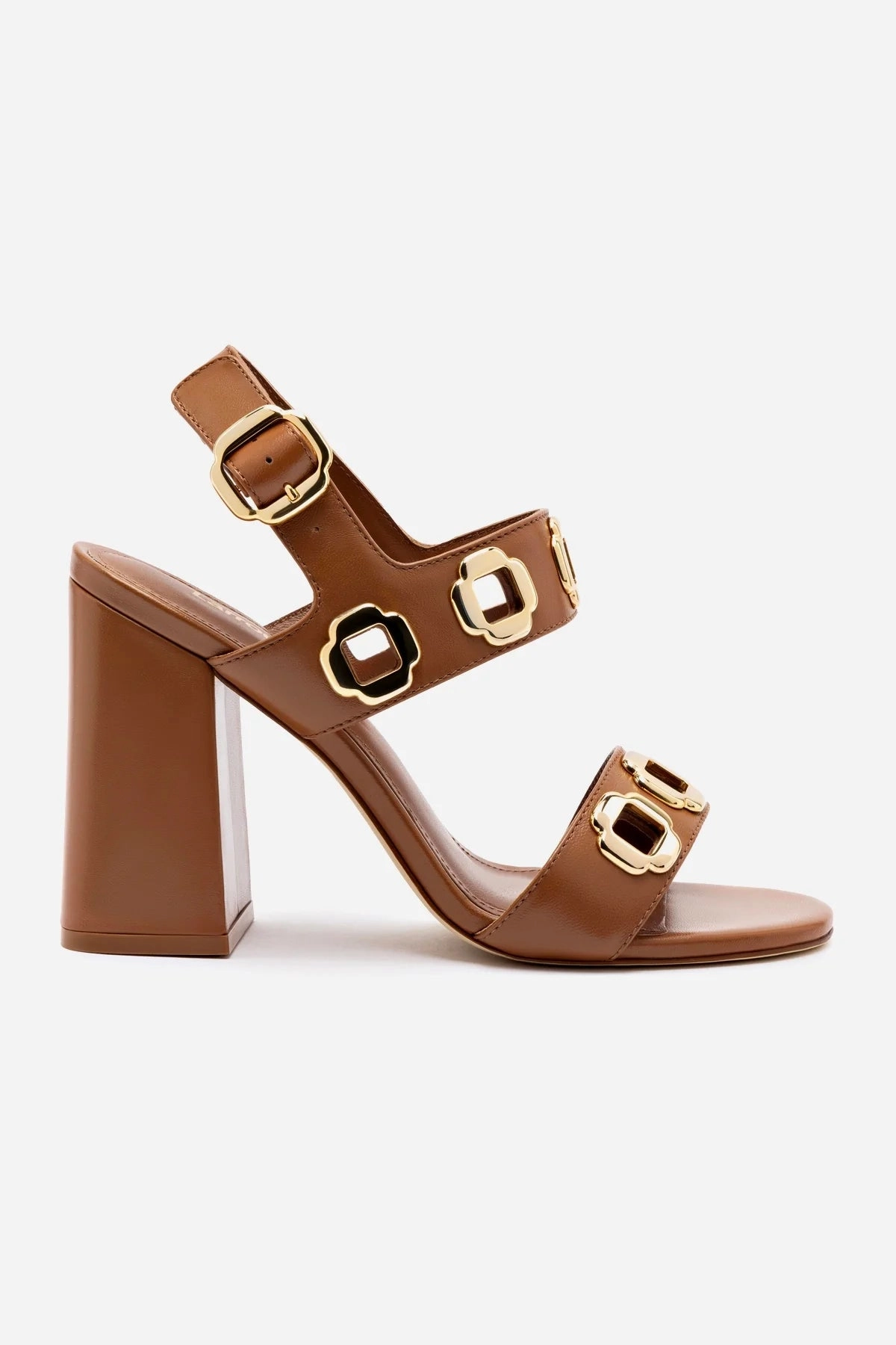 Milan Hi Sandal In Caramel Leather Ventilation Airflow Channels Travel Days