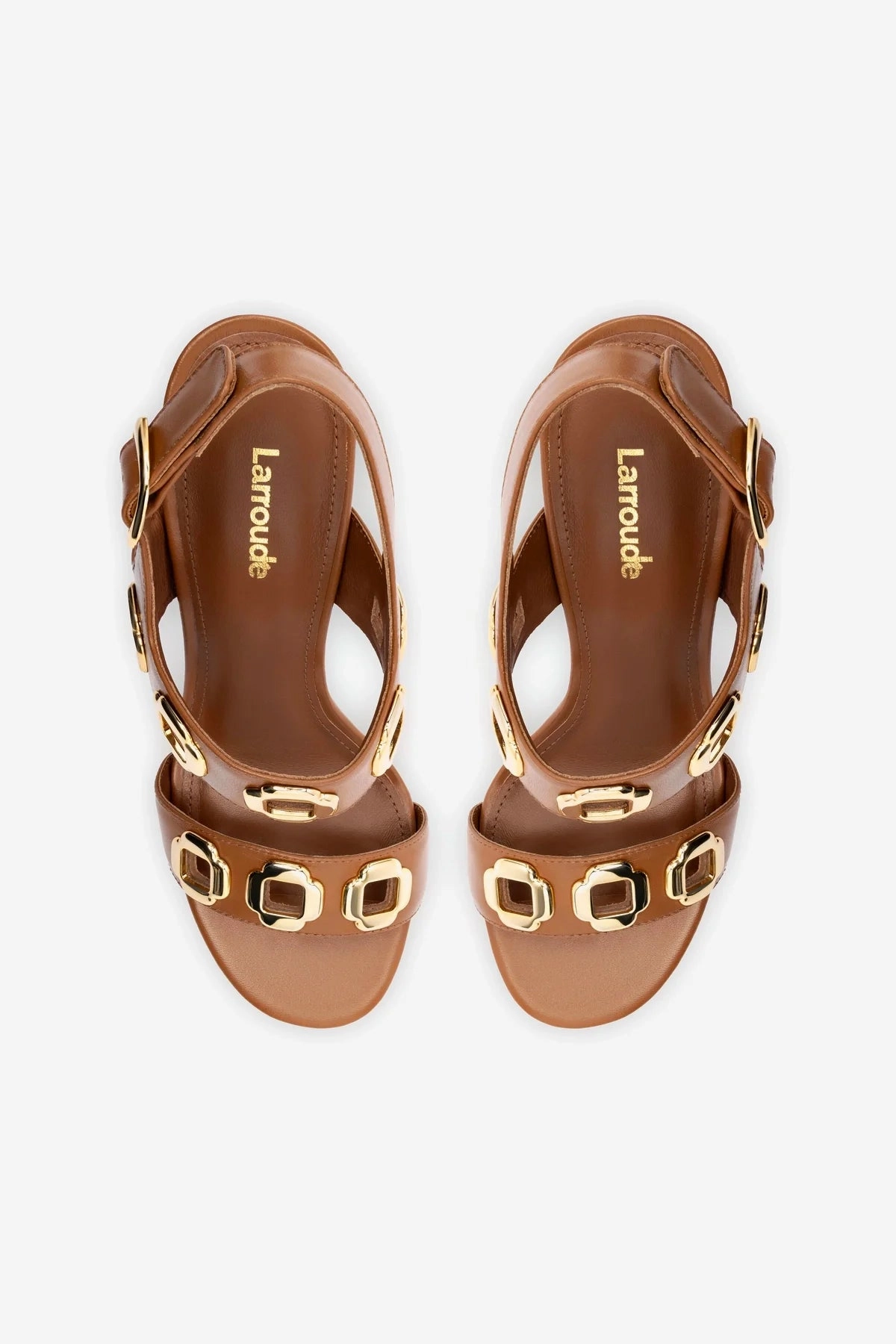 Milan Hi Sandal In Caramel Leather Dressy Wear