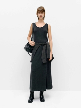 Off-Shoulder Contrast Trim Long Dress
