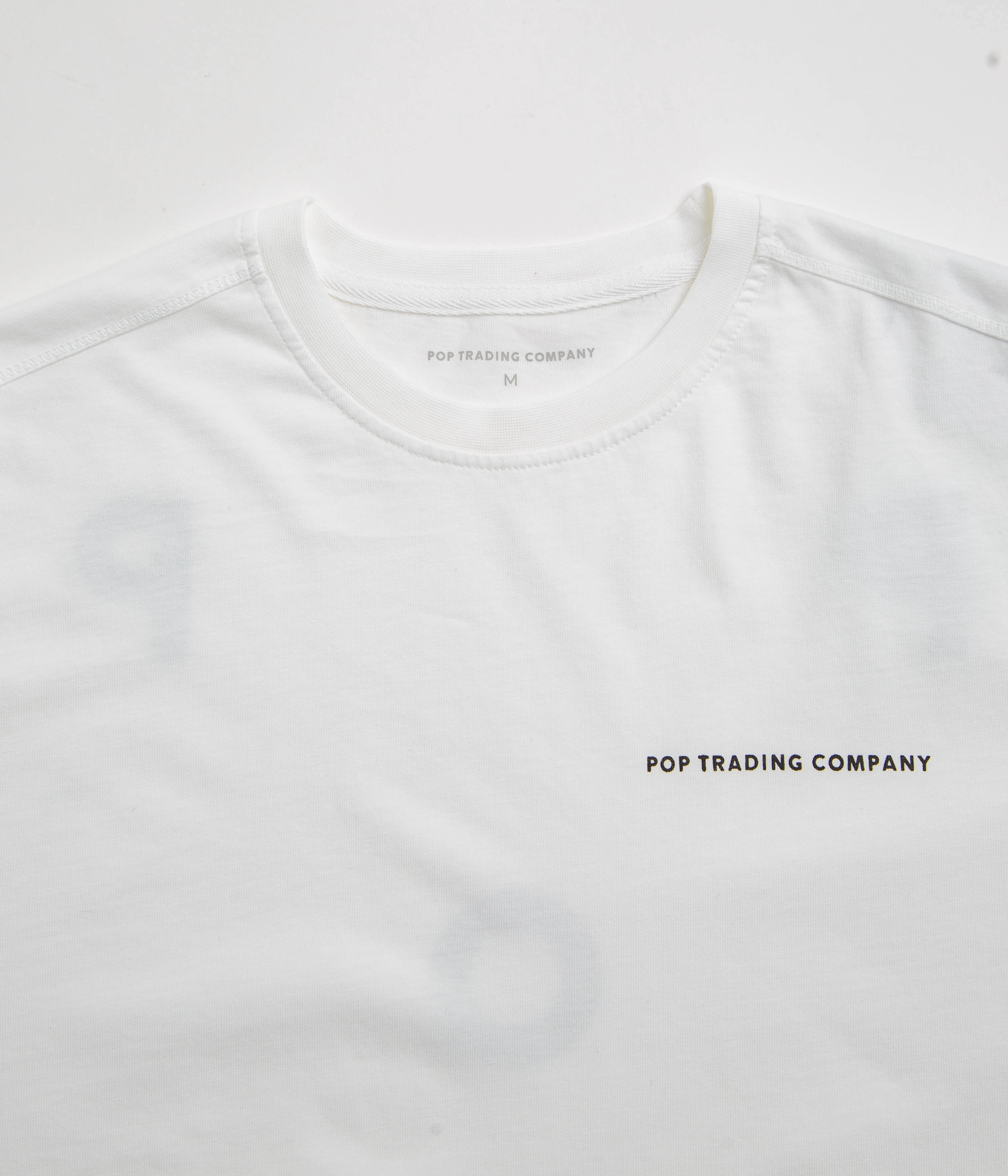 Pop Trading Company Logo T-Shirt - White / Black Layerable Look