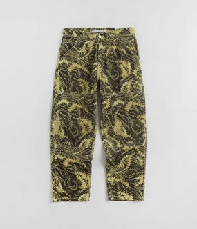 Relaxed Wear Abrasion Resistant Surface Polar 93 Camo Work Pants - Green