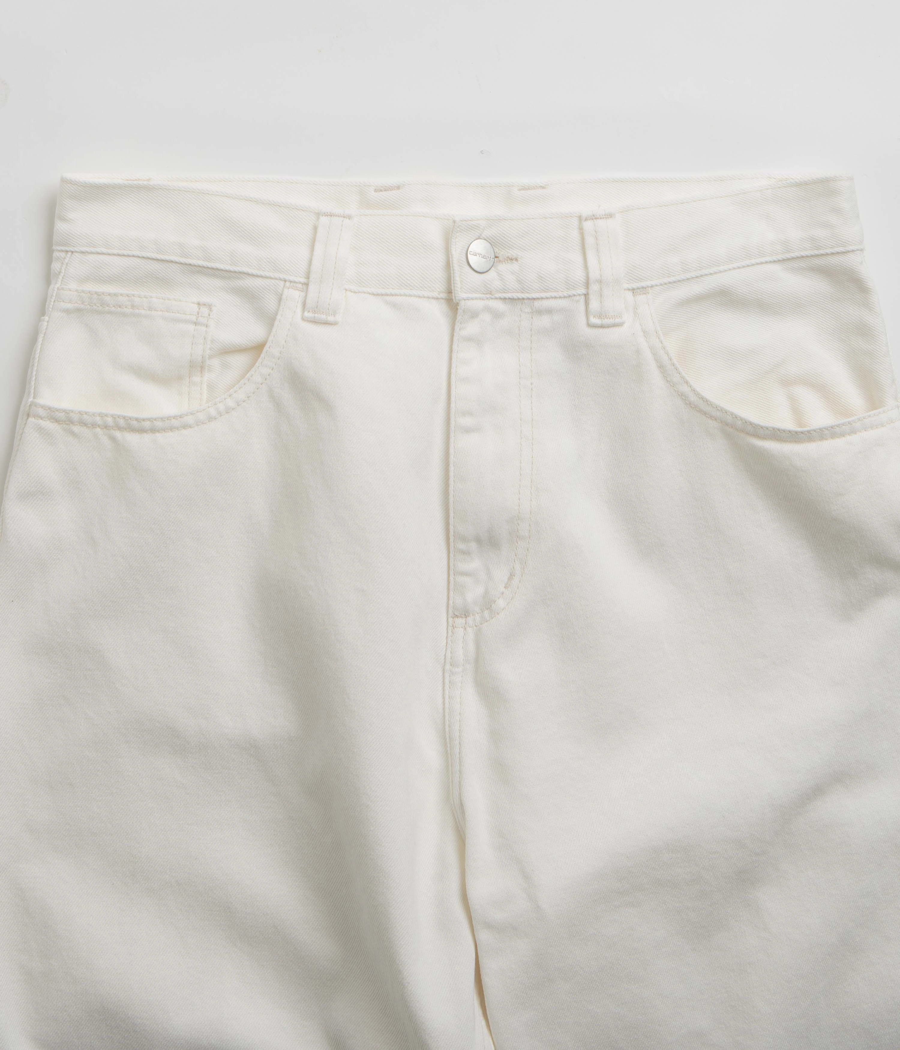 Quick Wash No Ride-Up Carhartt Brandon Pants - White Rinsed