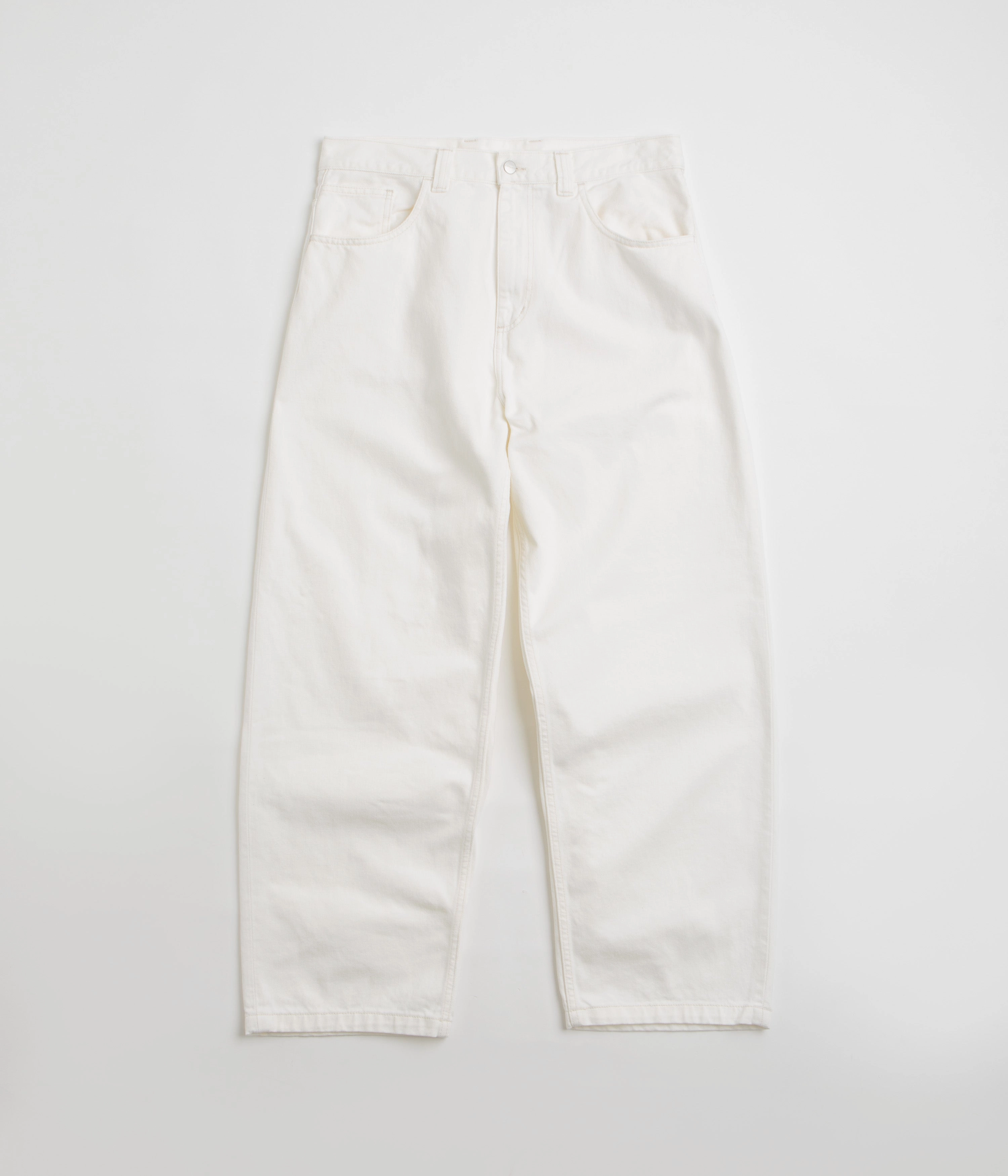 Carhartt Brandon Pants - White Rinsed Workwear Low Rise Fit