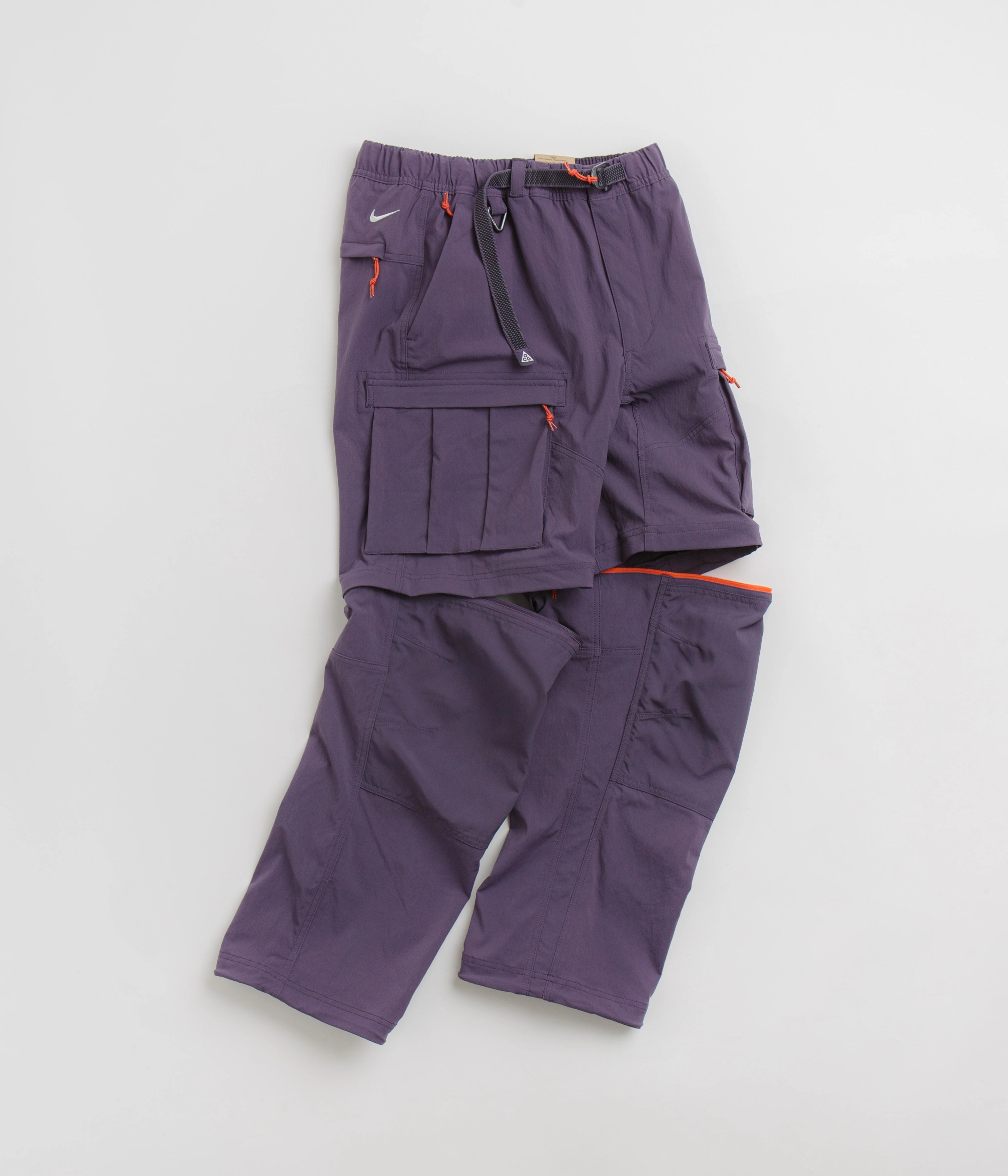 Nike ACG Smith Summit Cargo Pants - Dark Raisin / Black / Summit White Roll-up style