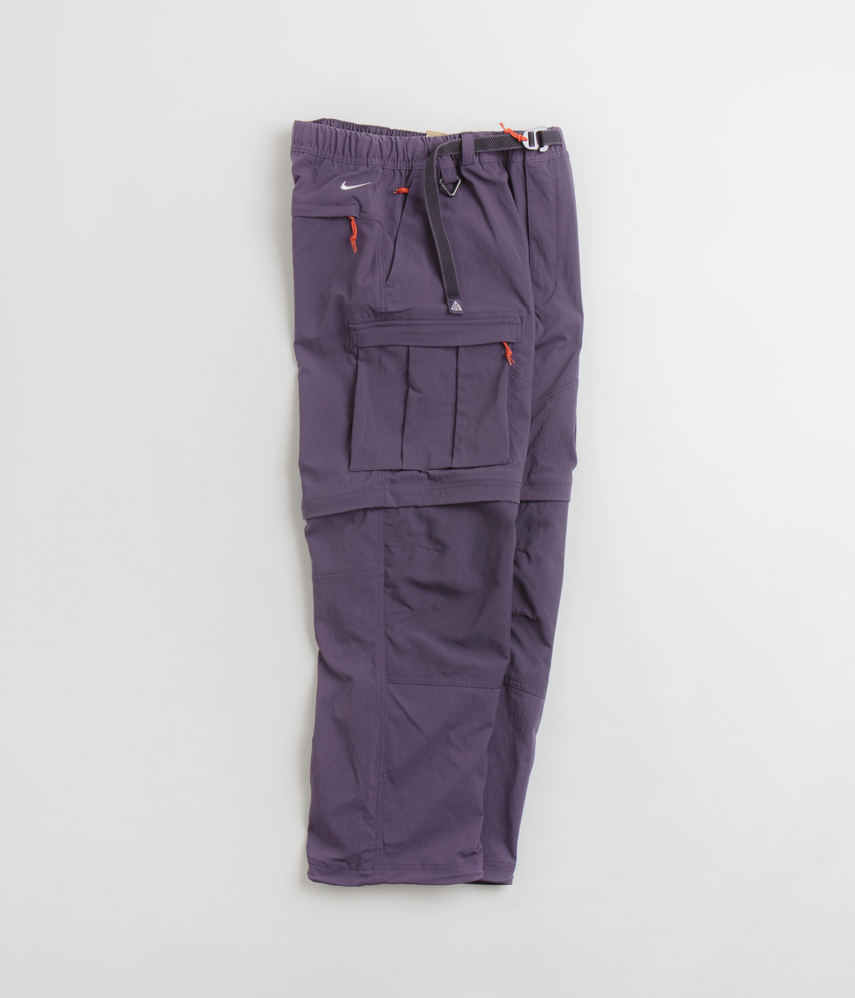 Nike ACG Smith Summit Cargo Pants - Dark Raisin / Black / Summit White ReinforcedBeltLoops Erasable Logo Patch