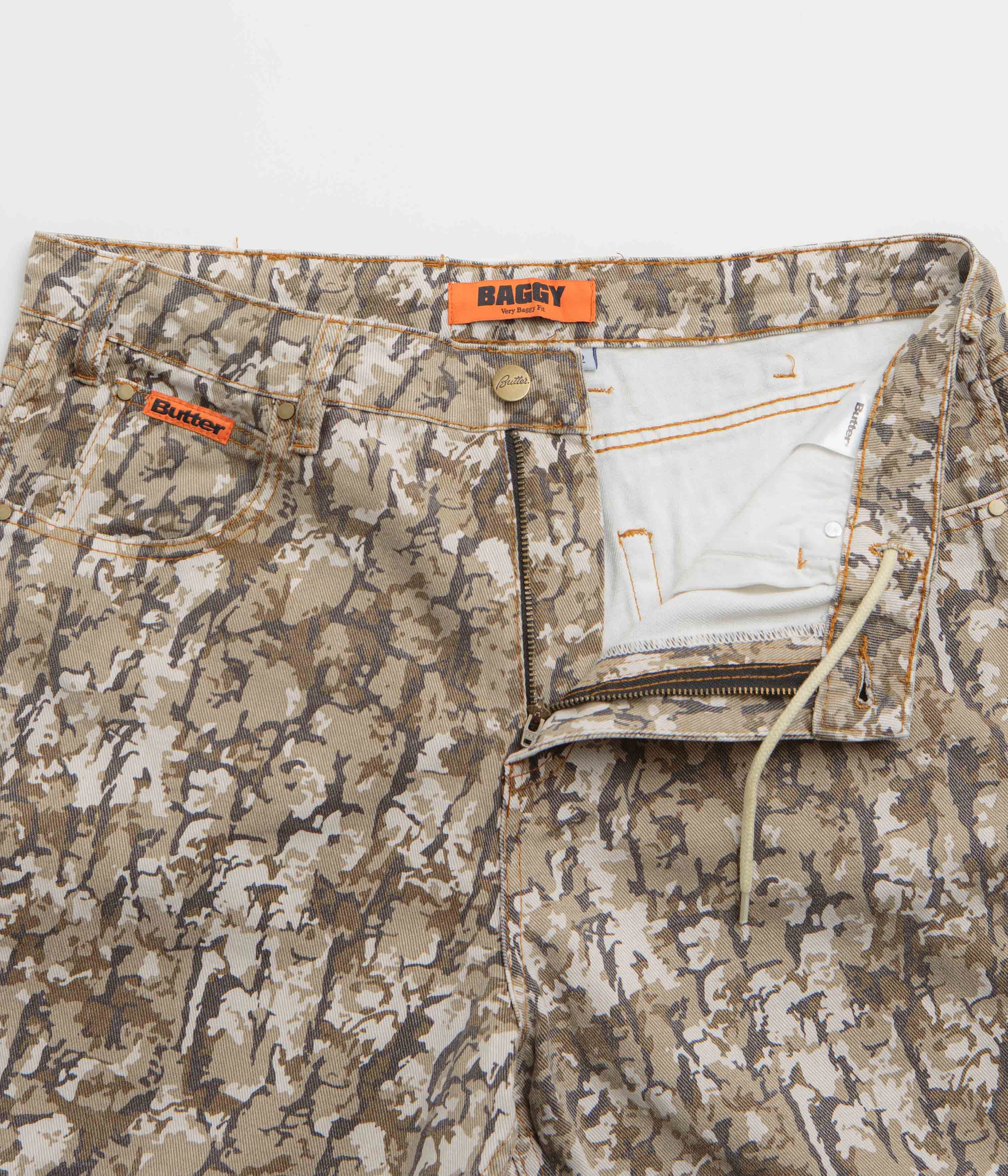 Practical Comfort Premium Quality Butter Goods Bark Camo Jeans - Tan