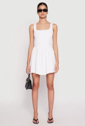 Smile Feel Corset Ruched Mini Skater Dress