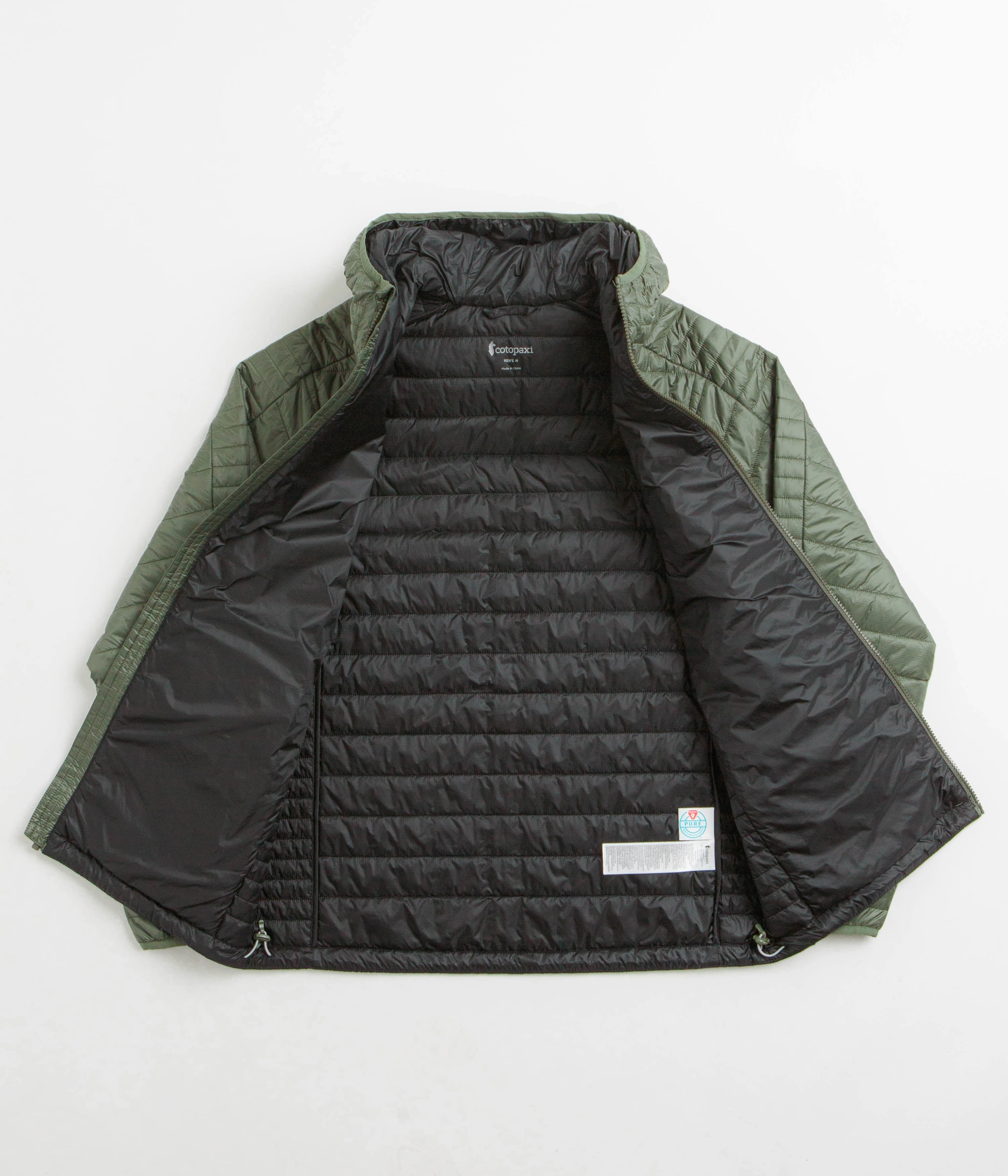 Lightweight Polyester Blend Cotopaxi Capa Insulated Hooded Jacket - Fatigue / Black