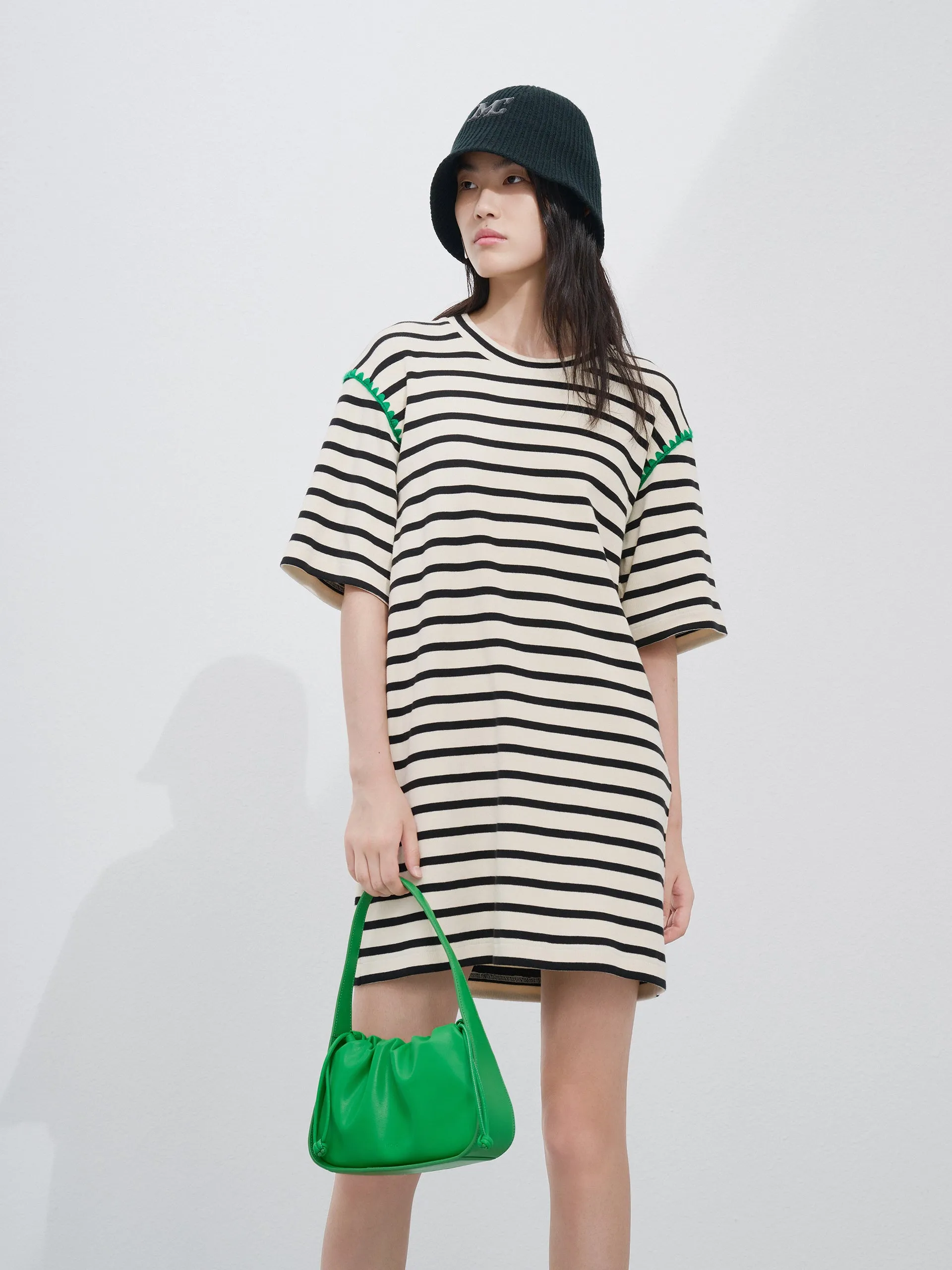 Cotton Striped Dress Feminine flowing piece