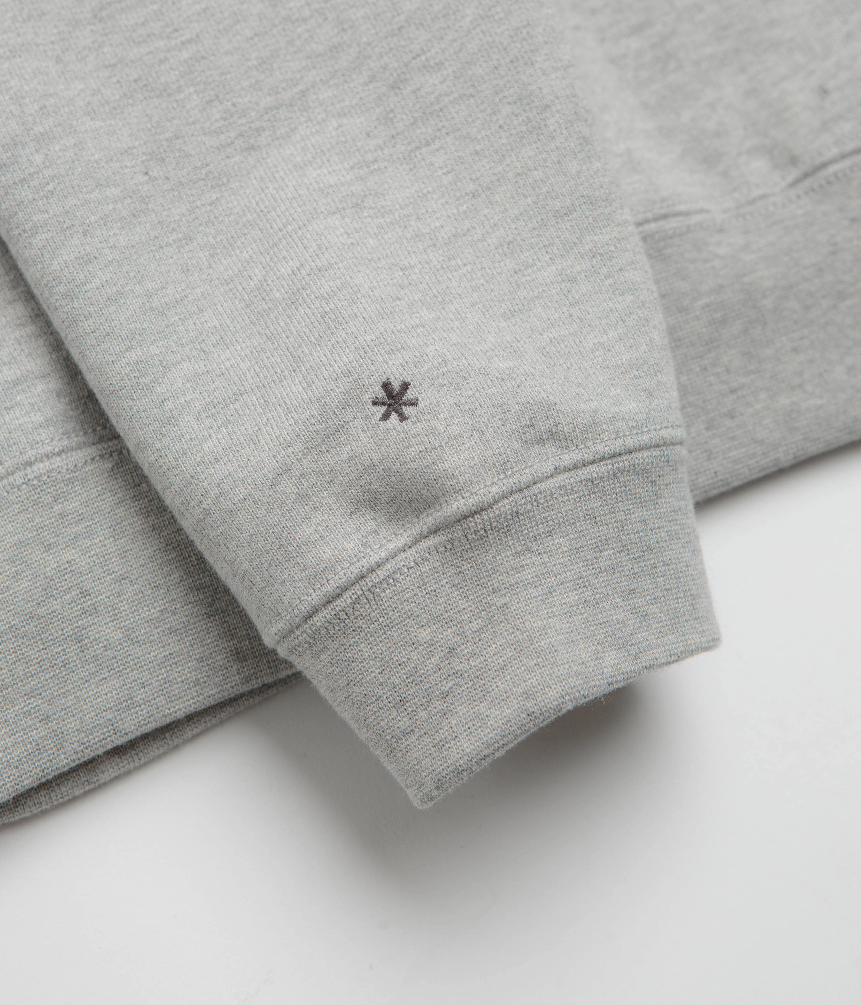 Comfy And Warm Casual Fashion Snow Peak Recycled Cotton Crewneck Sweatshirt - Mid Grey