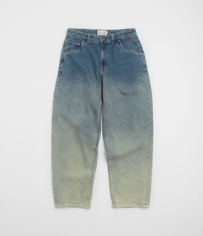 SeamlessConstruction Active Flex Dime Classic Baggy Jeans - Dipped Sandblasted Indigo