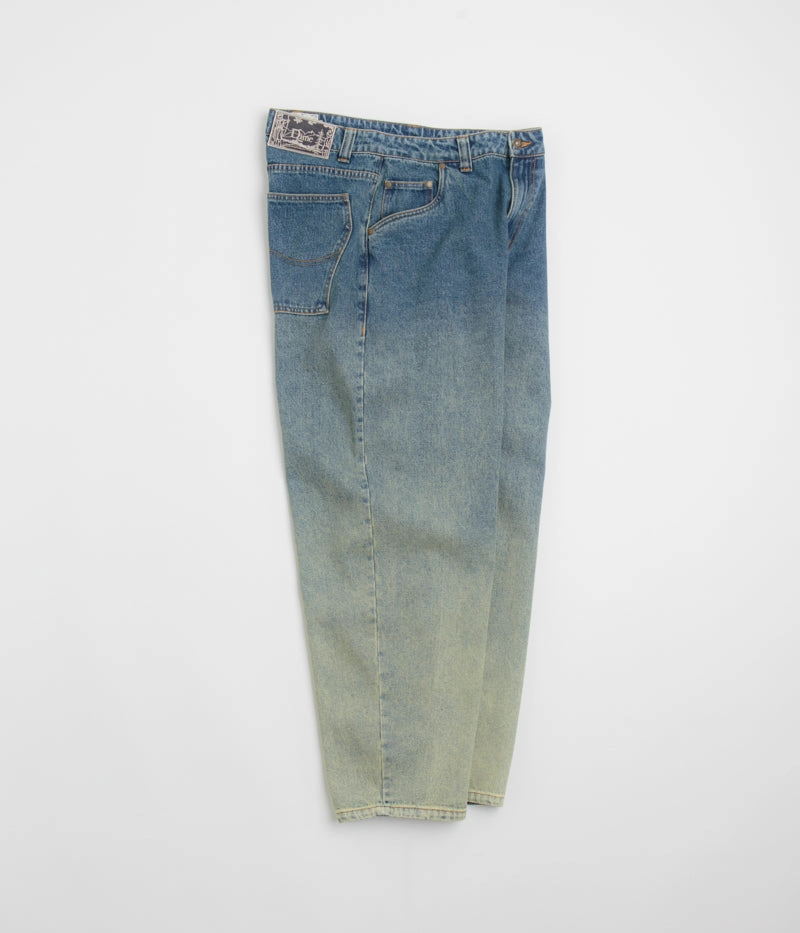 Dime Classic Baggy Jeans - Dipped Sandblasted Indigo Stretch Fit Wear