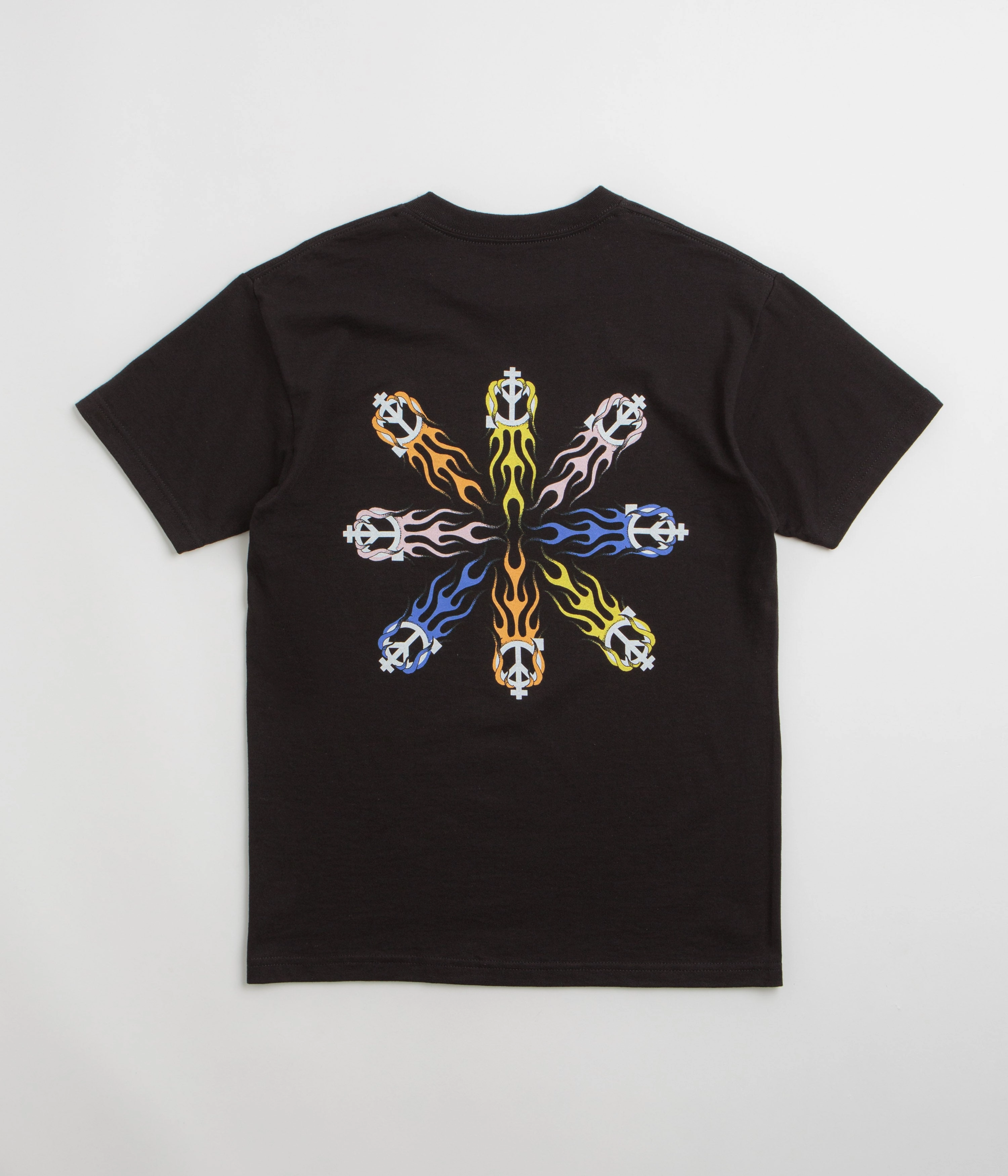 Sexhippies Flame Circle T-Shirt - Black soft fit