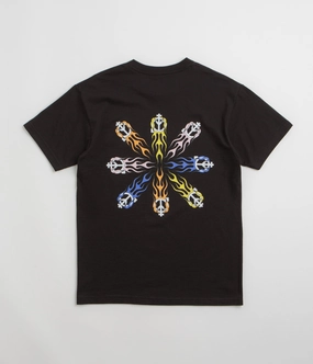 Sexhippies Flame Circle T-Shirt - Black soft fit