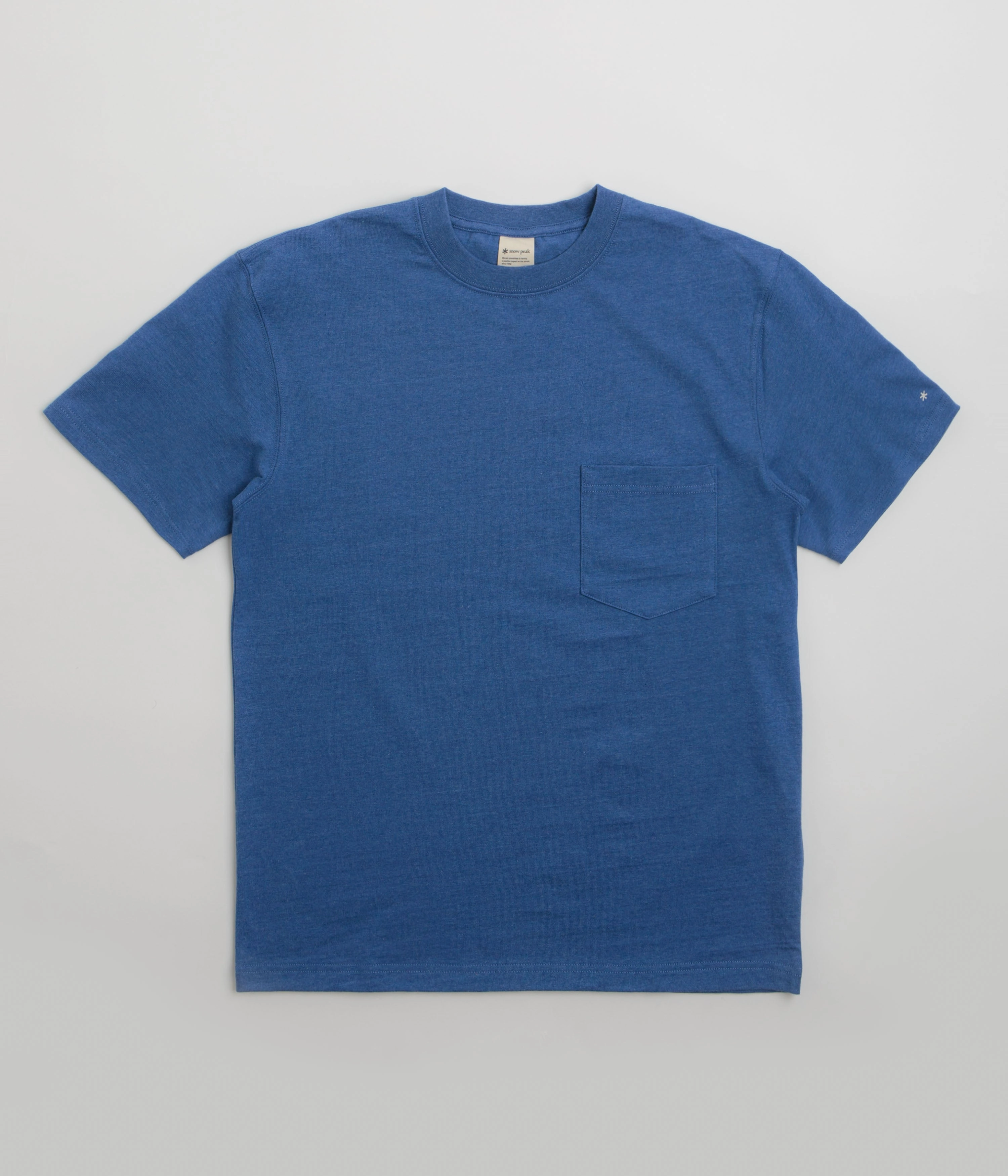 Camping practicality Snow Peak Recycled Cotton T-Shirt - Blue