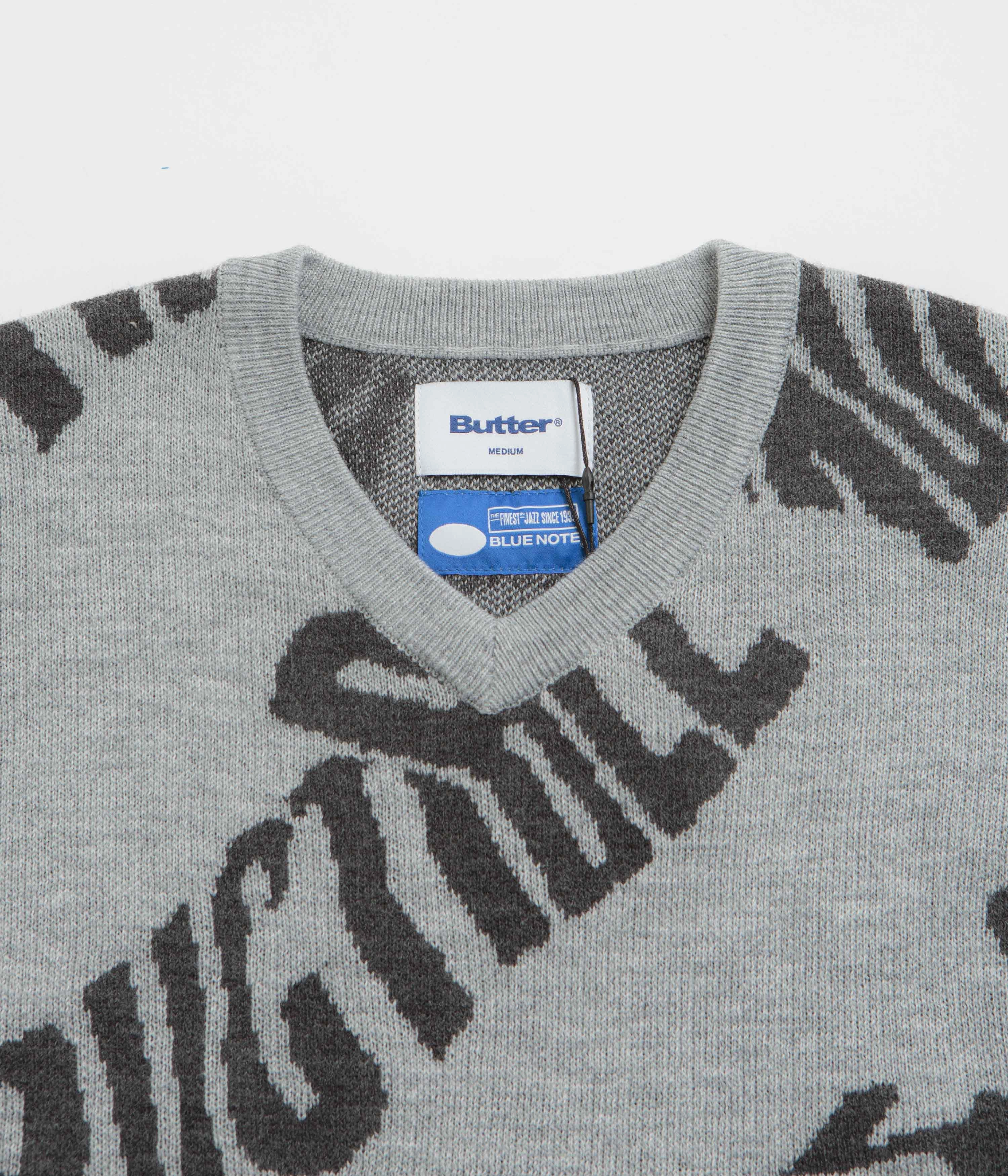 Butter Goods x Blue Note Indestructible Knitted Vest - Heather Grey Trendy Winter