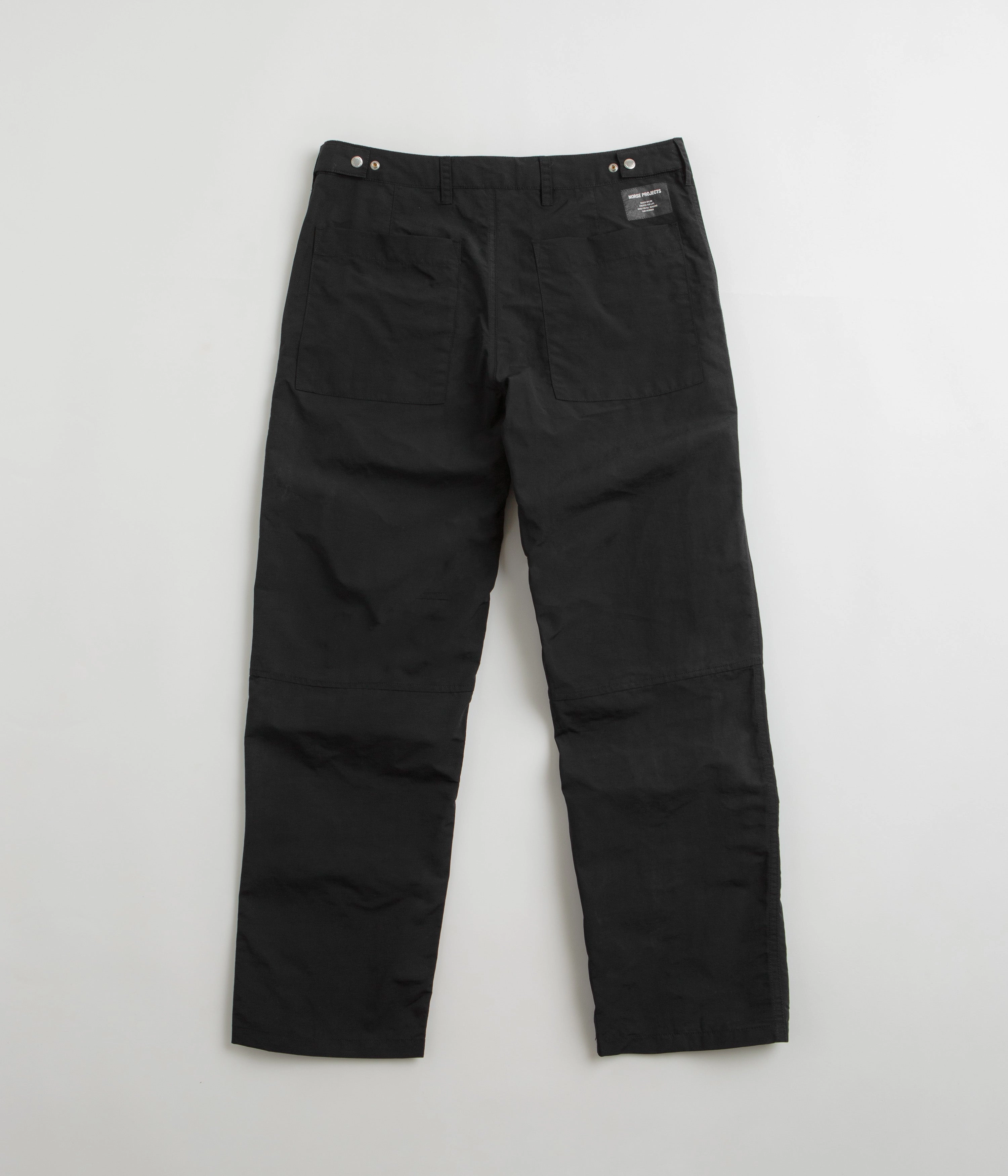 Smooth Fit Lining Durable Weave Norse Projects Sigur Waxed Nylon Fatigue Pants - Dark Navy