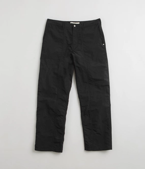 Distressed finish Norse Projects Sigur Waxed Nylon Fatigue Pants - Dark Navy