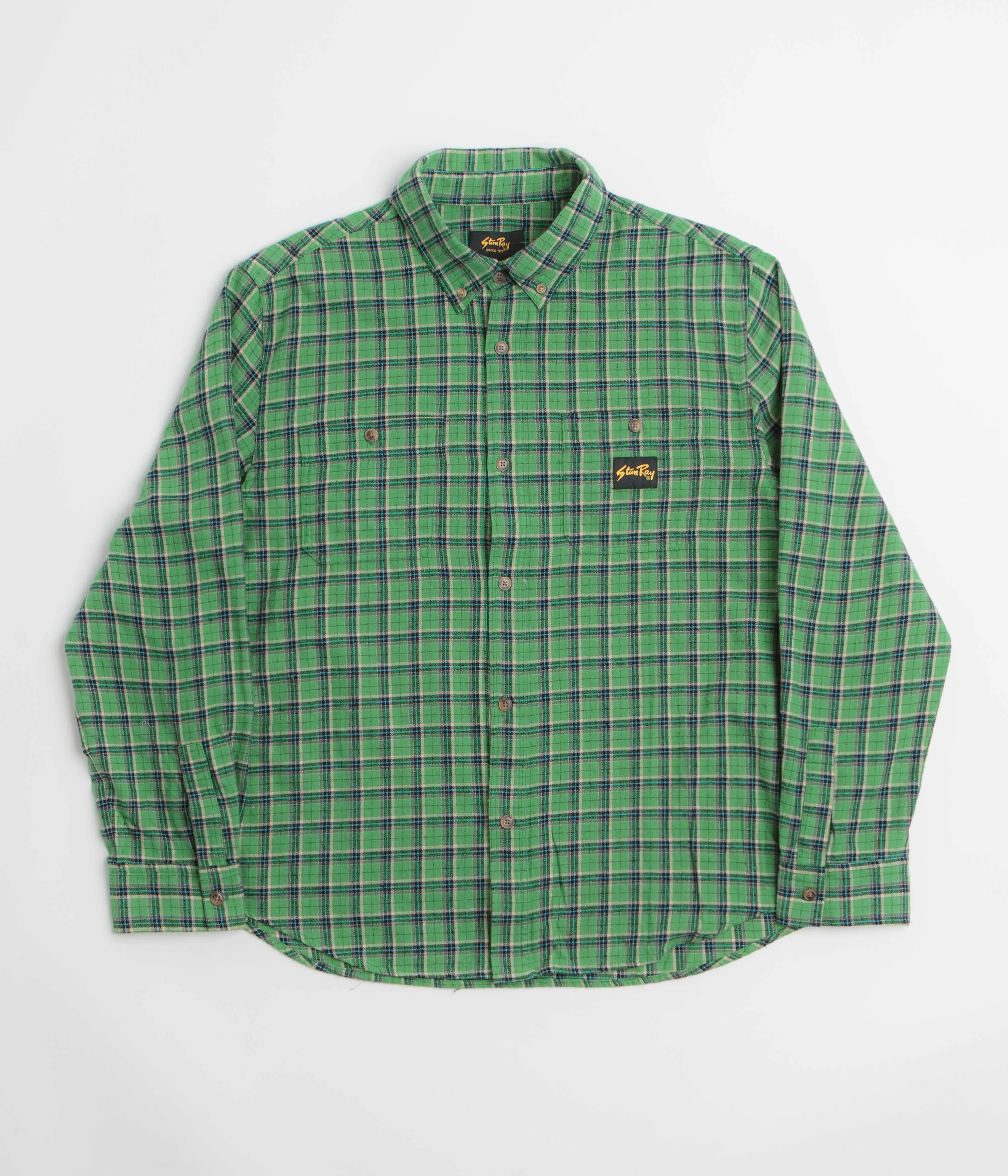 Summer Camp Stan Ray Flannel Shirt - Summer Green Plaid