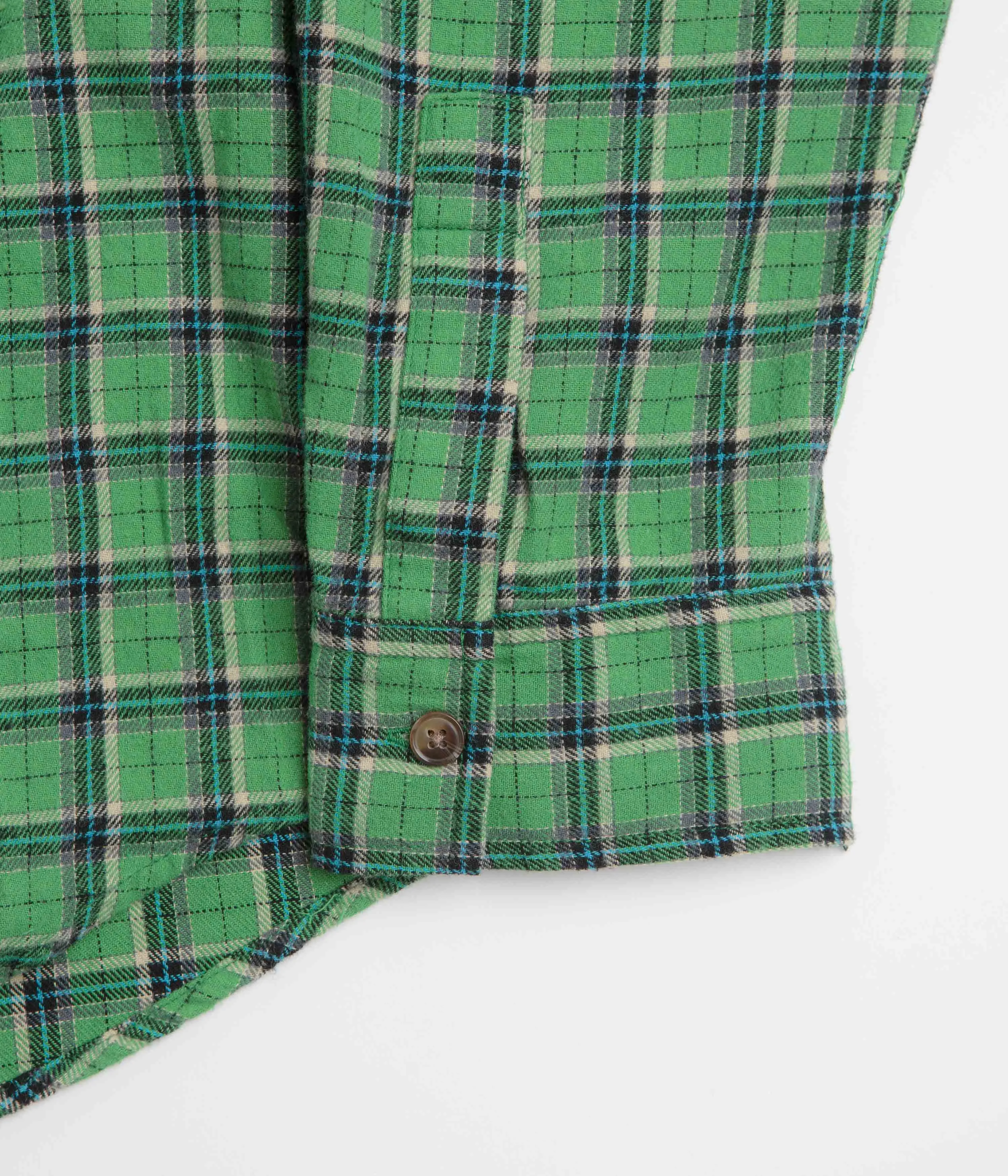 Stretchable Fabric Stan Ray Flannel Shirt - Summer Green Plaid