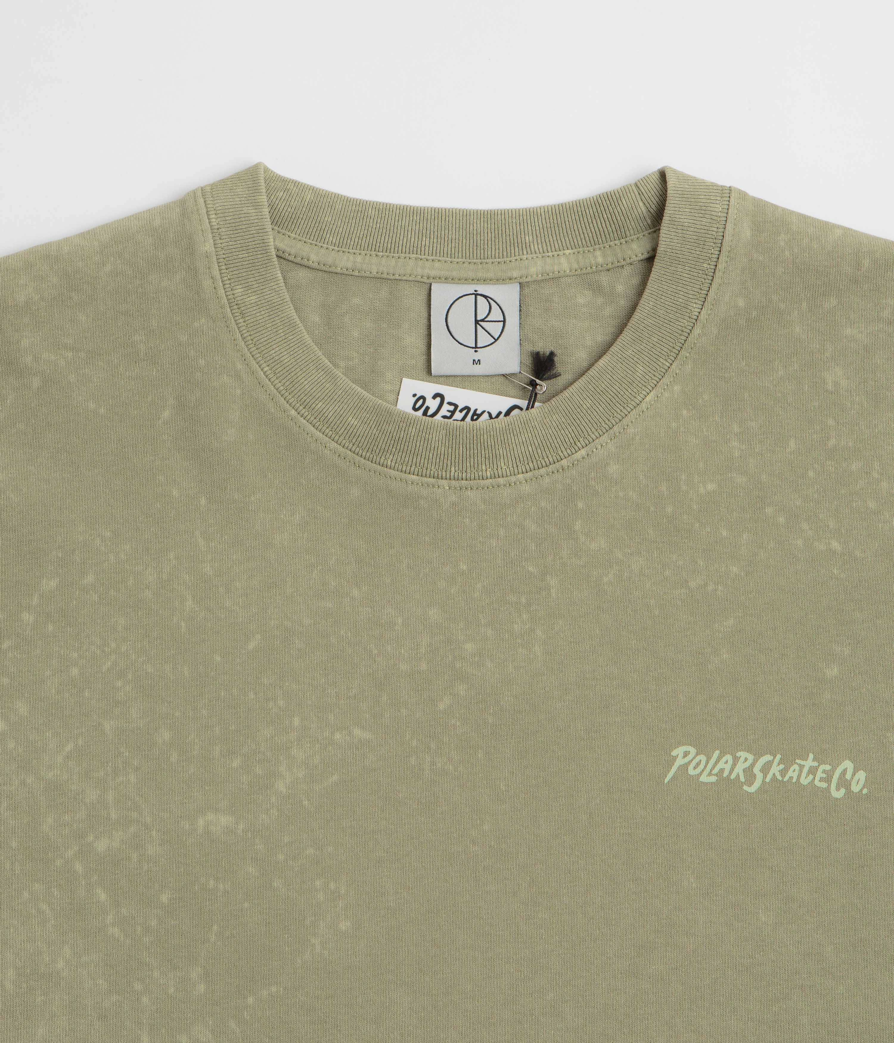 Effortless Comfort Travel Friendly Polar Surf Logo Acid T-Shirt - Light Green