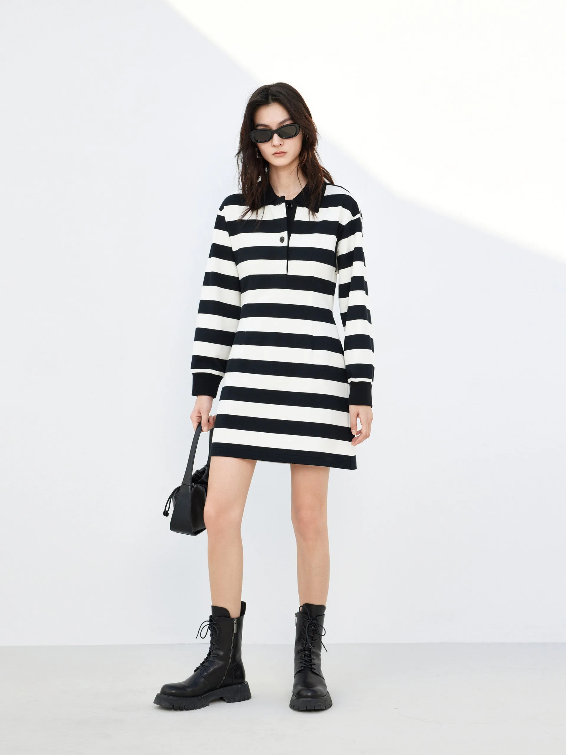 Cutout Back Striped Dress Fashion Look