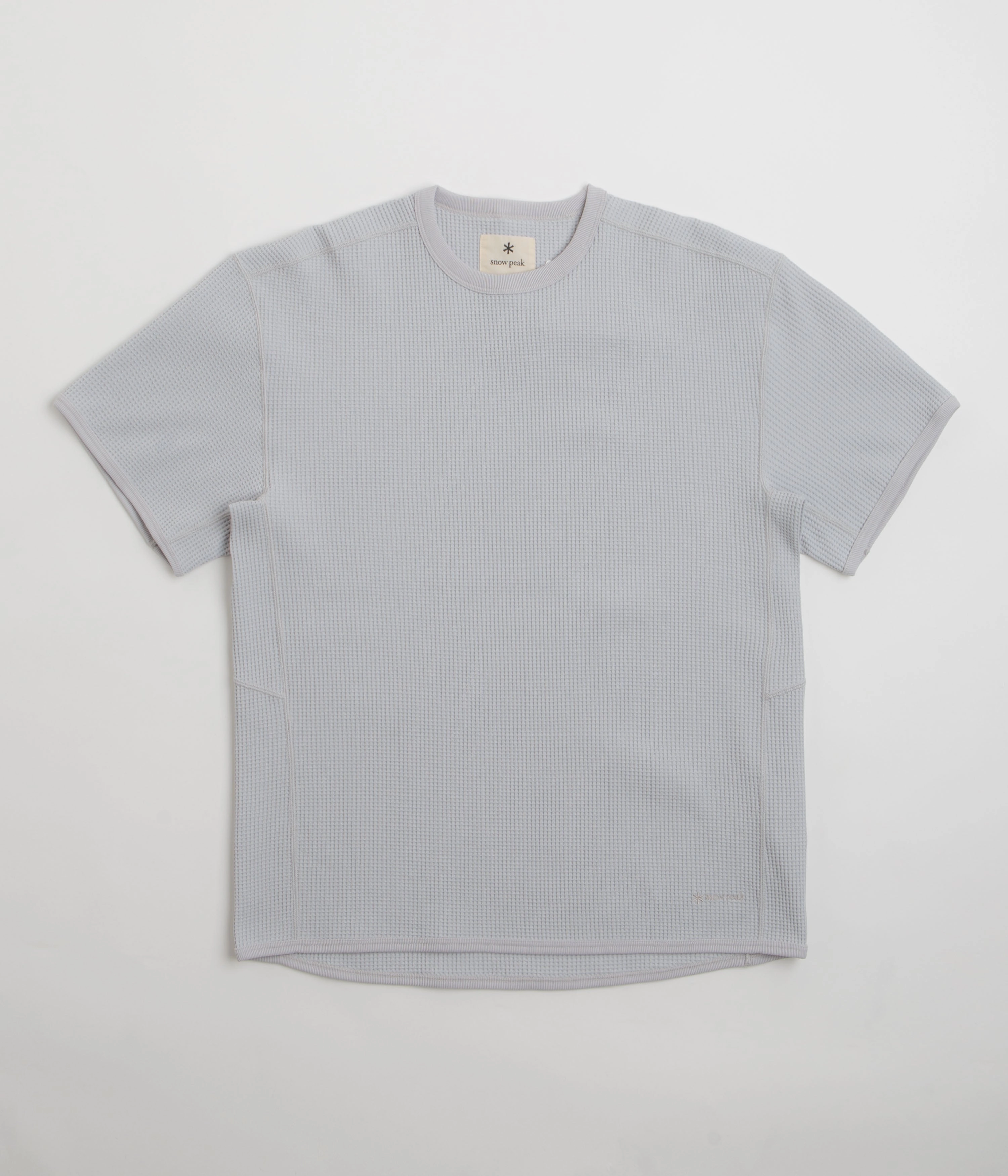 casual top Timeless Must-Have Snow Peak Dry Waffle T-Shirt - Light Grey