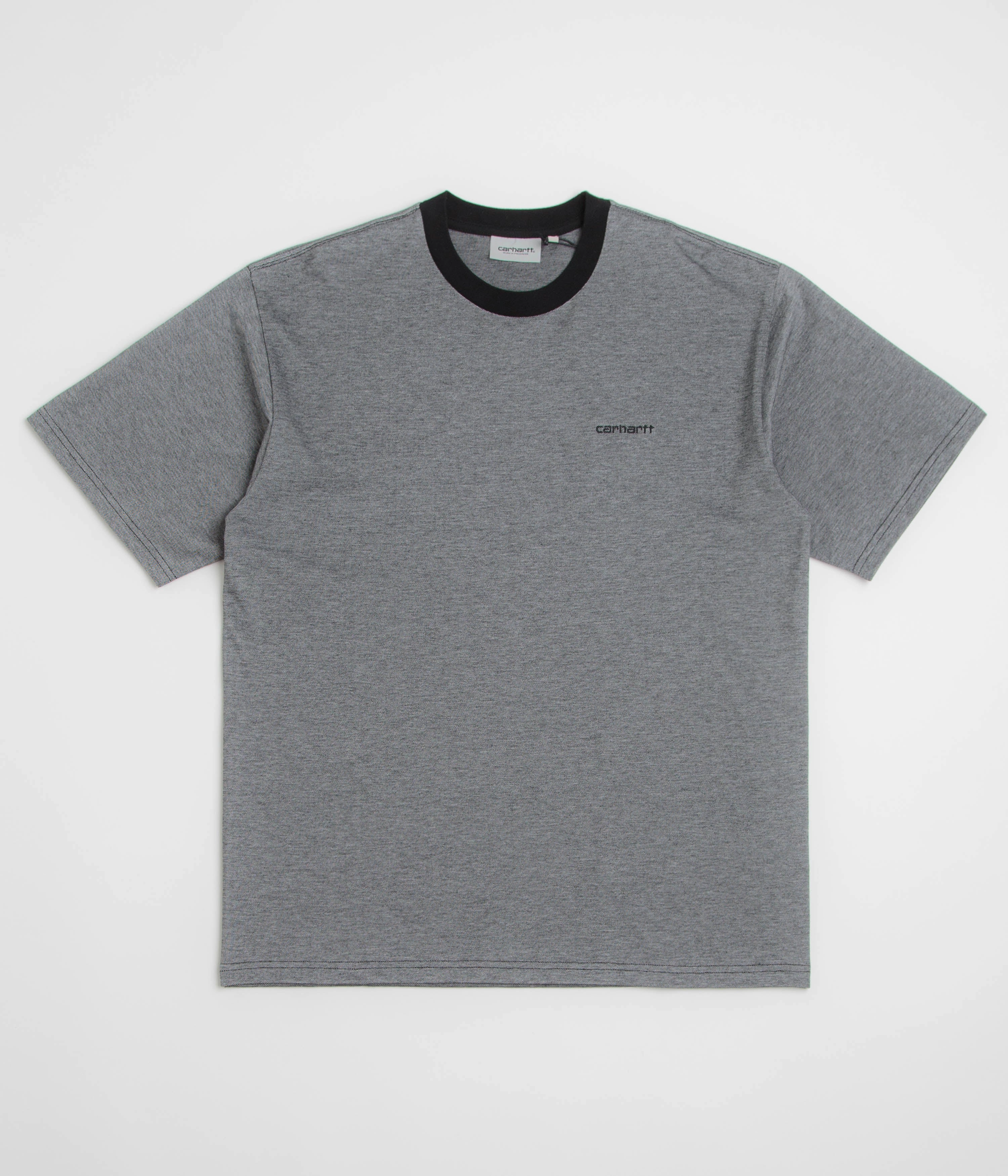 Carhartt Pique T-Shirt - Black / White / Black Casual Elegance Soft Comfort Wear