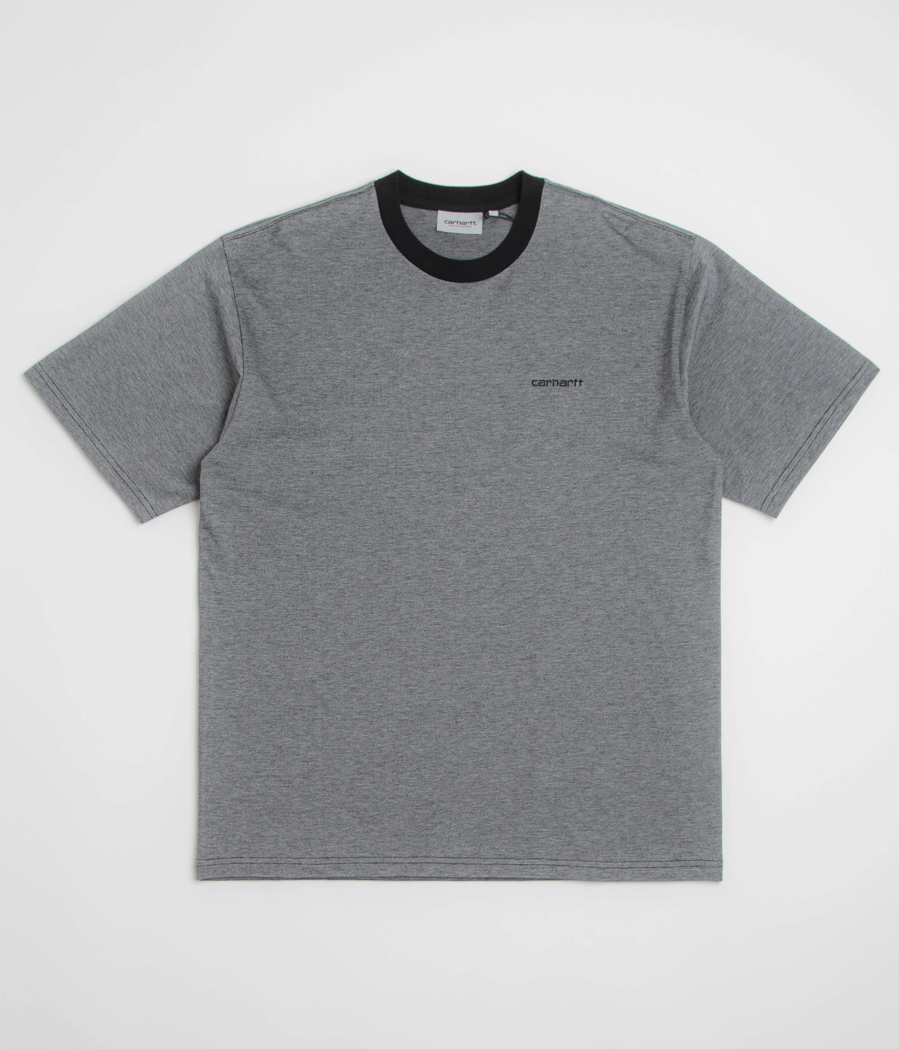 Chic Vibe Minimalist purity Carhartt Pique T-Shirt - Black / White / Black