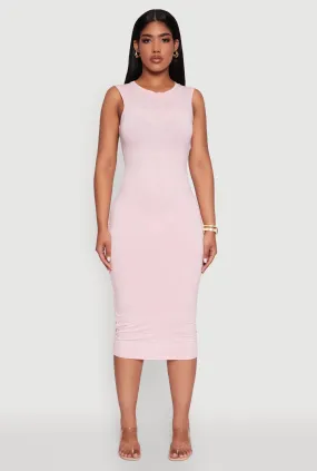 Daisy Mineral Wash Sleeveless Curve Hugging Tank Dress Signature-Style
