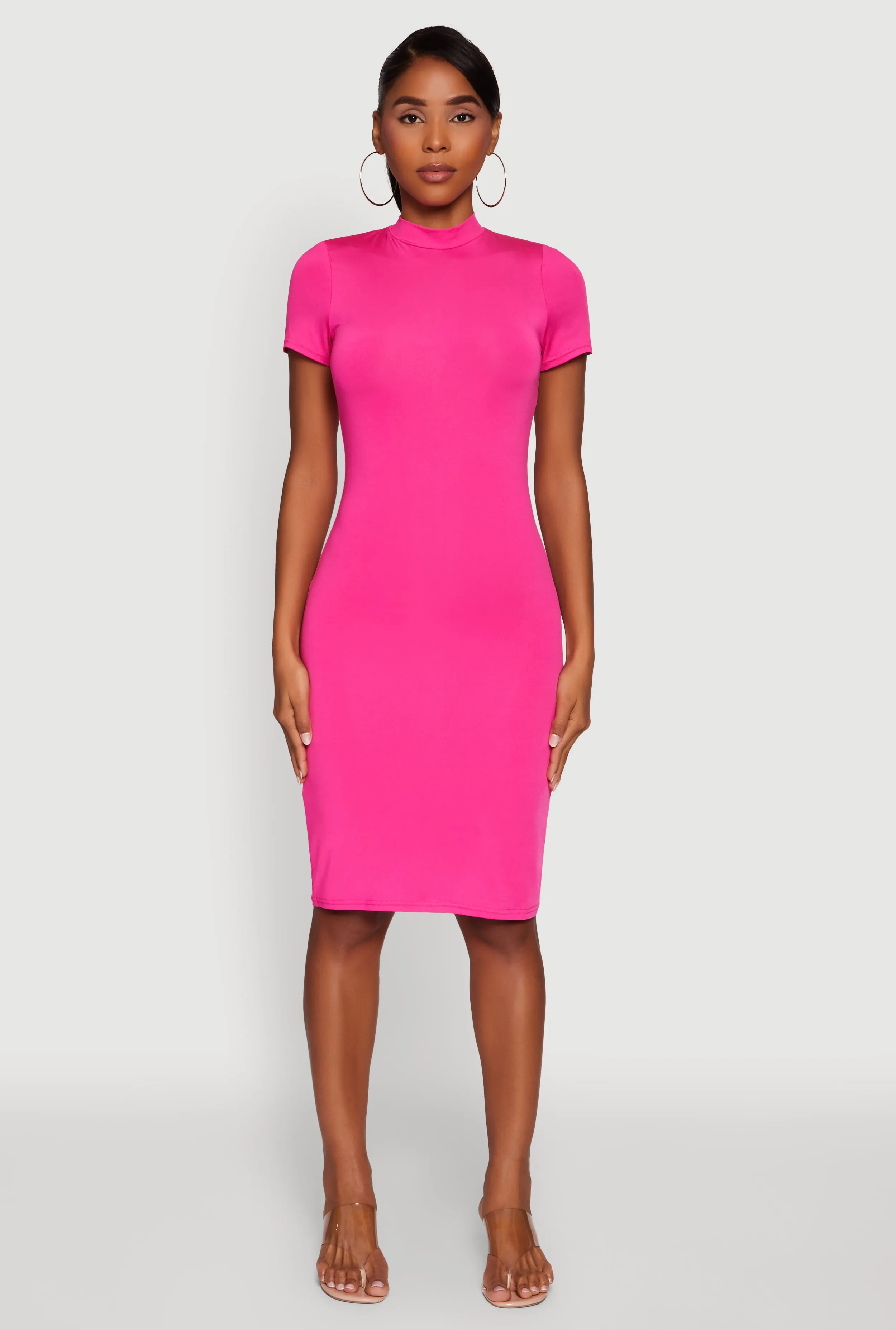 Family Glow Daisy Mock Neck T Shirt Dress