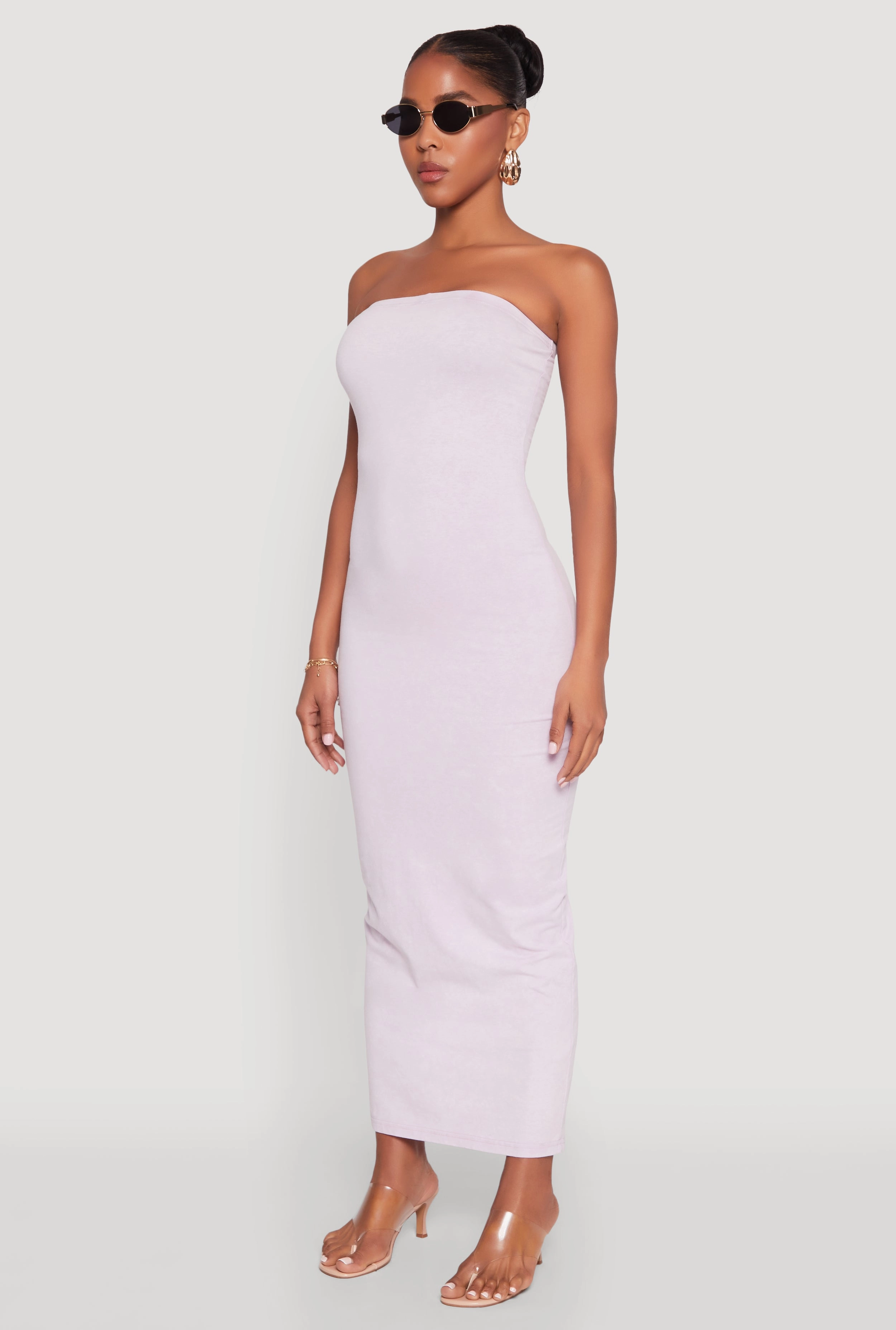 urban vibe Soft Outfit Daisy Mineral Wash Maxi Tube Dress