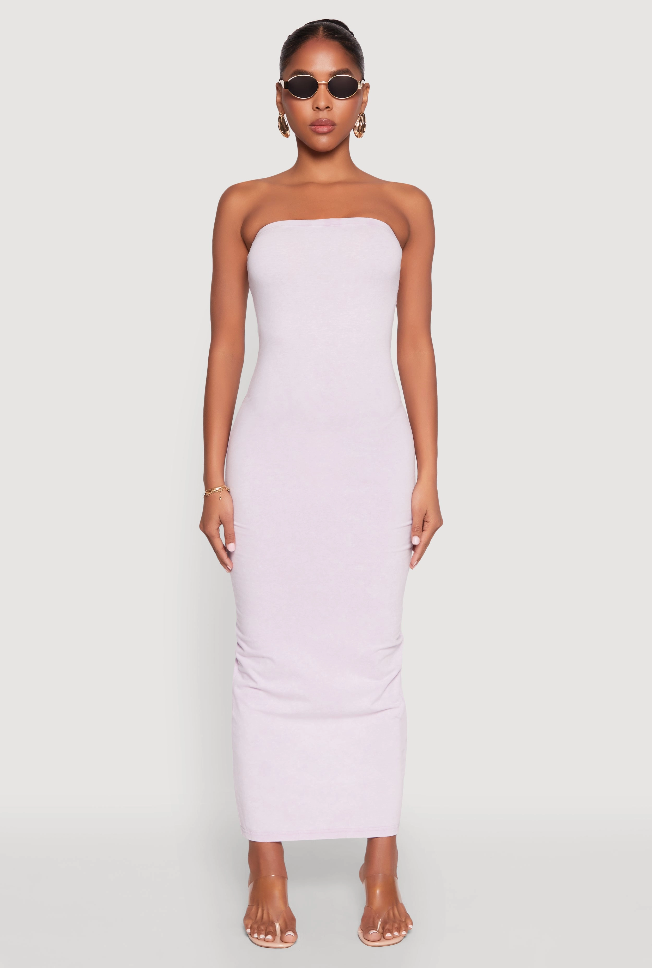 Daisy Mineral Wash Maxi Tube Dress Style focused