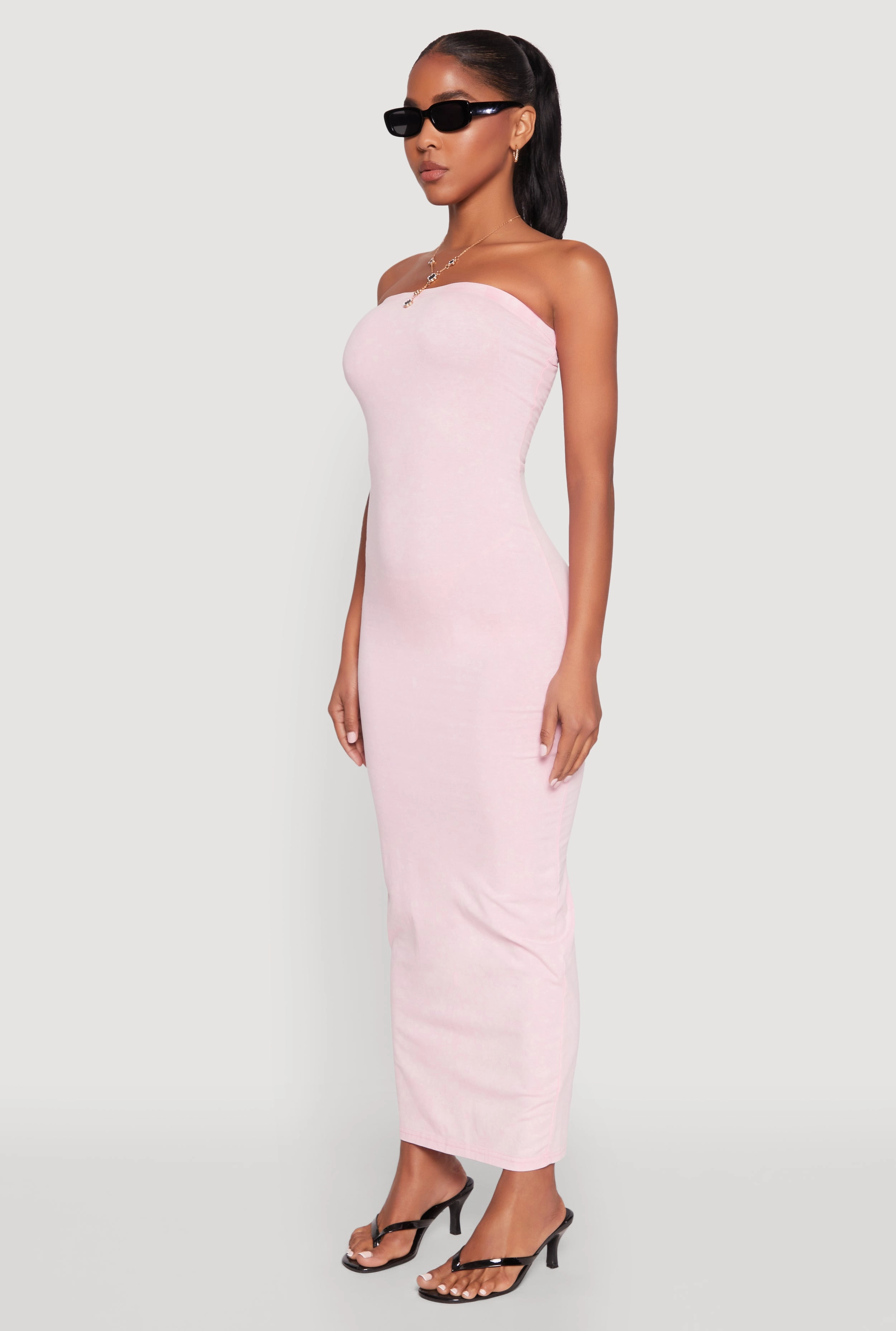 Daisy Mineral Wash Maxi Tube Dress Maximalist-Trend
