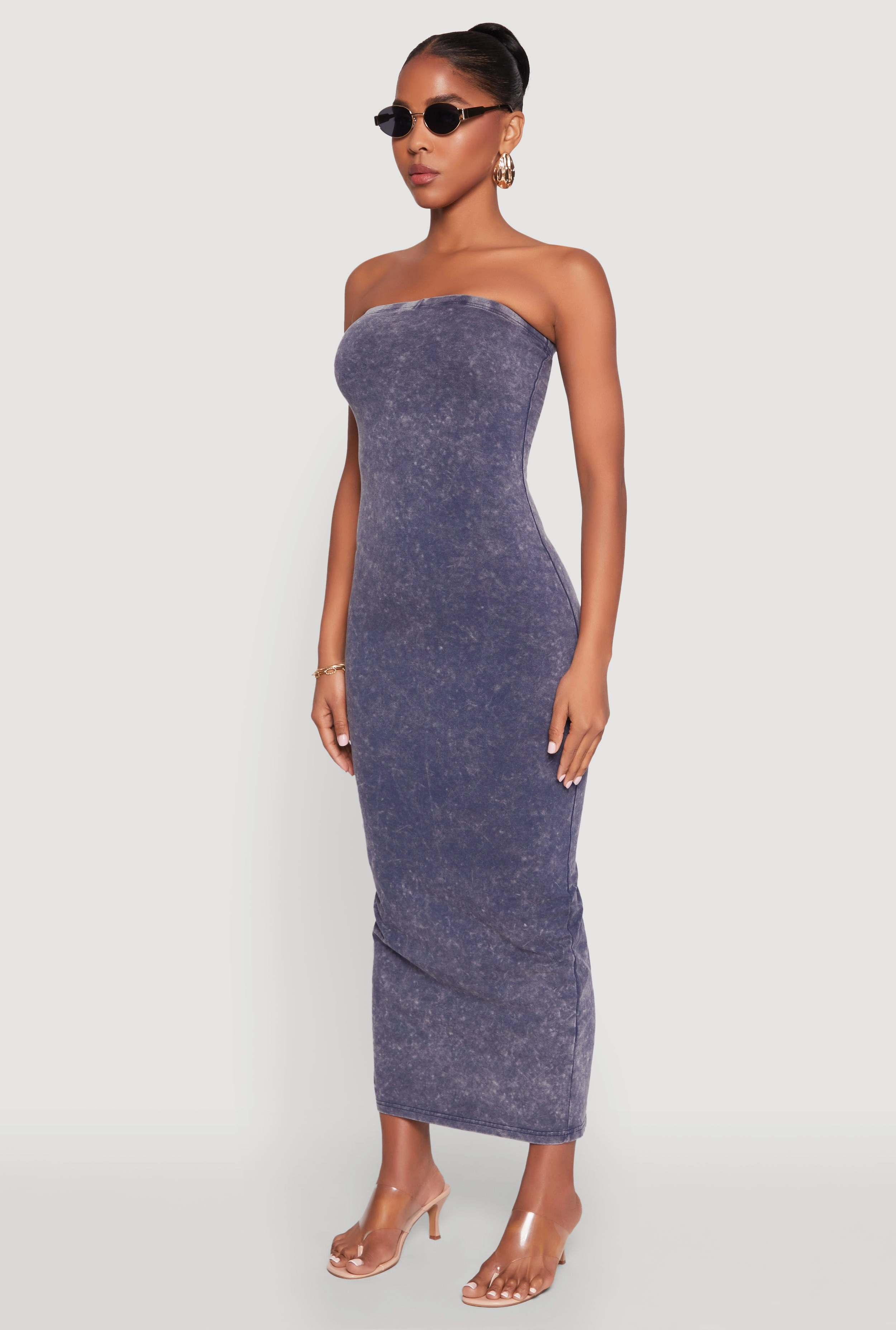 All Daywear Minimal Form Daisy Mineral Wash Maxi Tube Dress