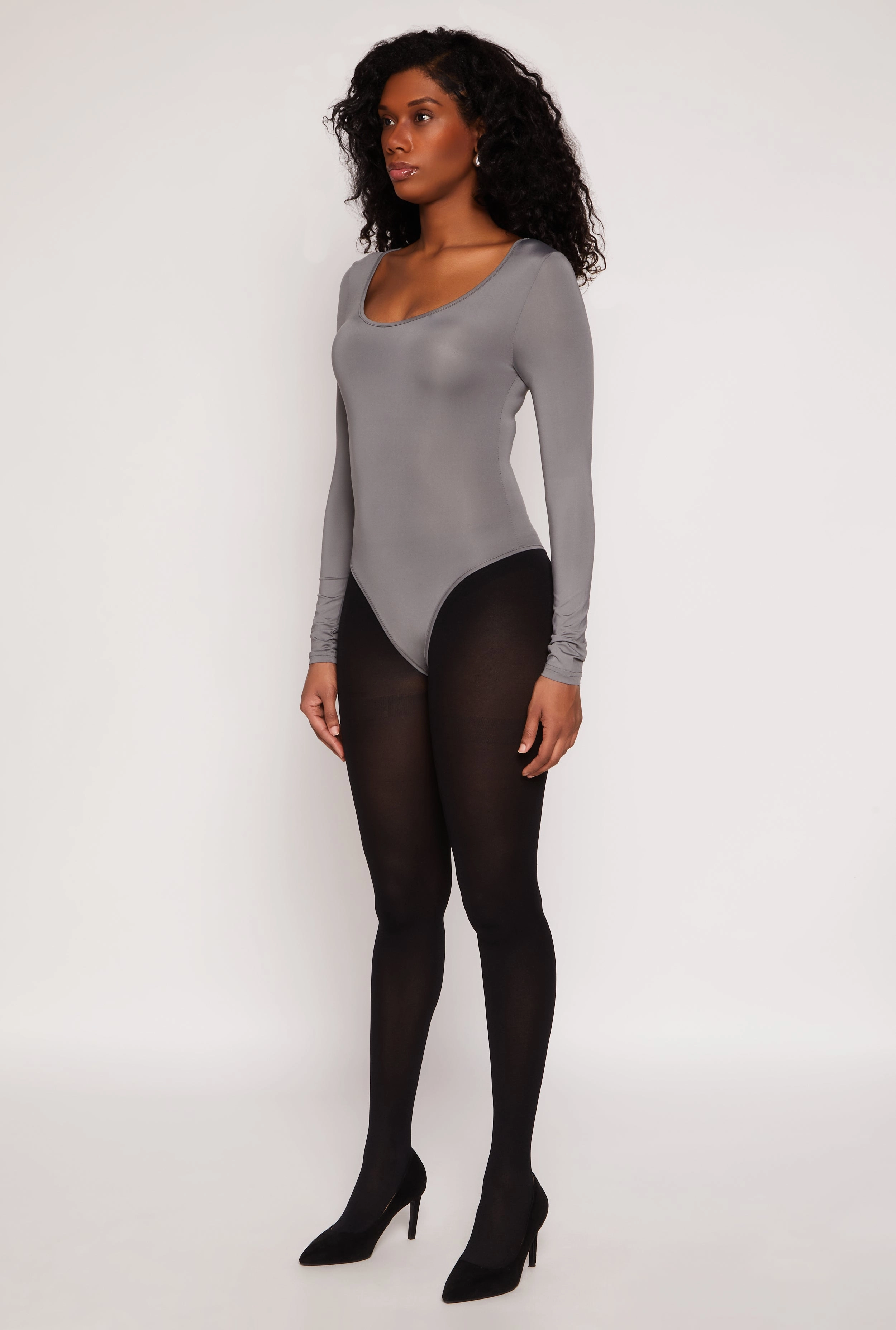 Daisy Scoop Neck Long Sleeve Bodysuit Condiment