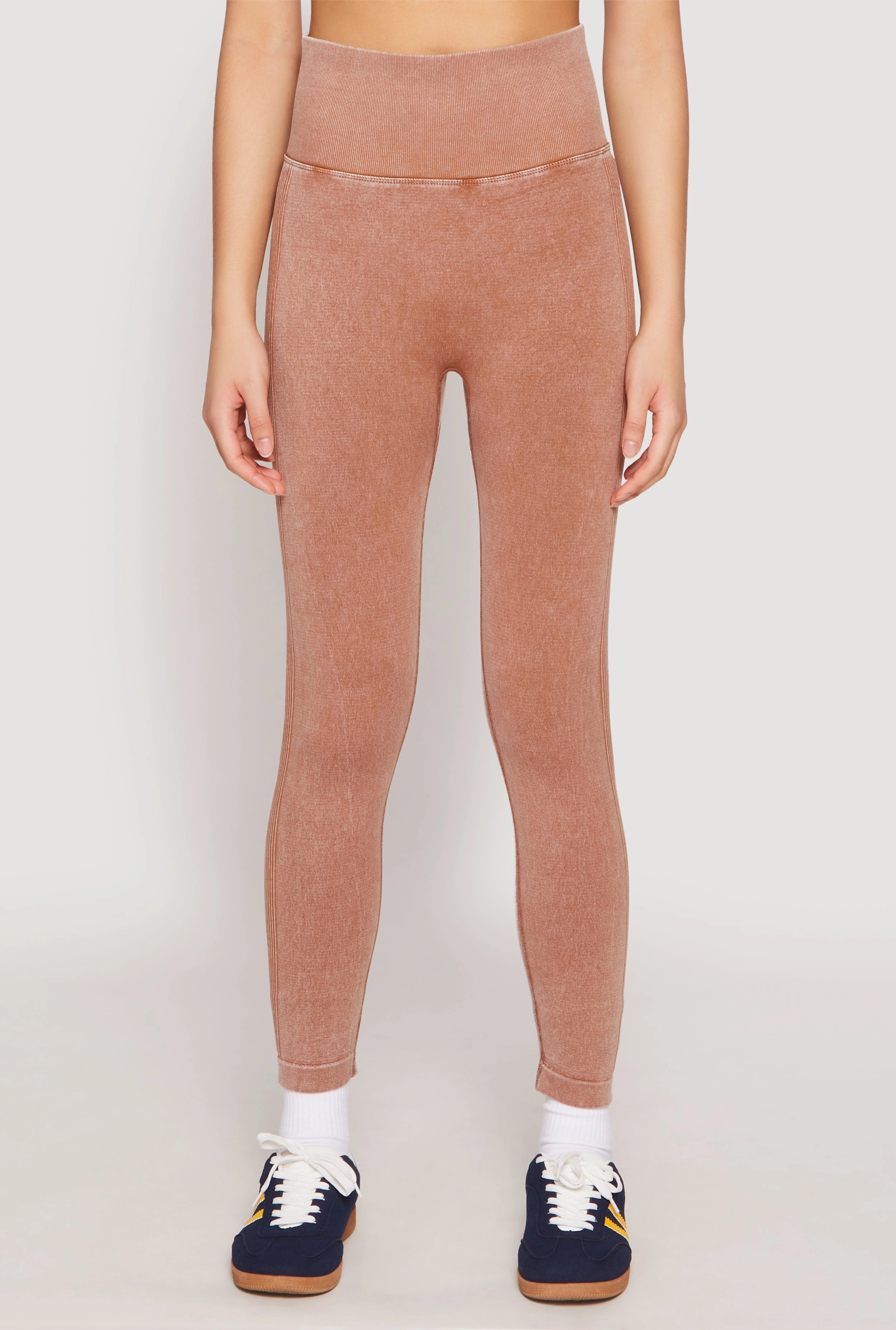 Daisy Seamless Acid Wash High Waist Leggings Comfy Fit Compression wear