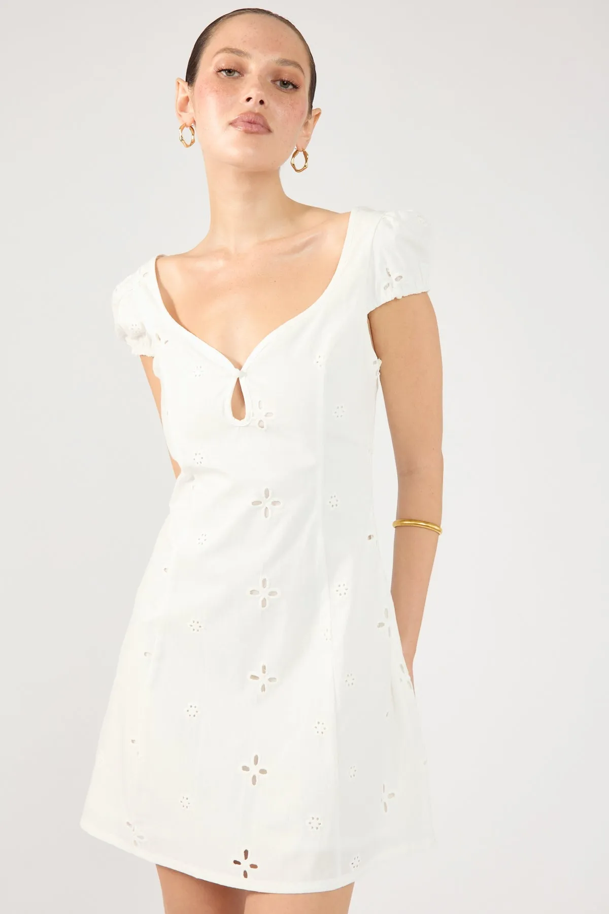 Perfect Stranger Jacqueline Broderie Mini Dress White Event Perfect