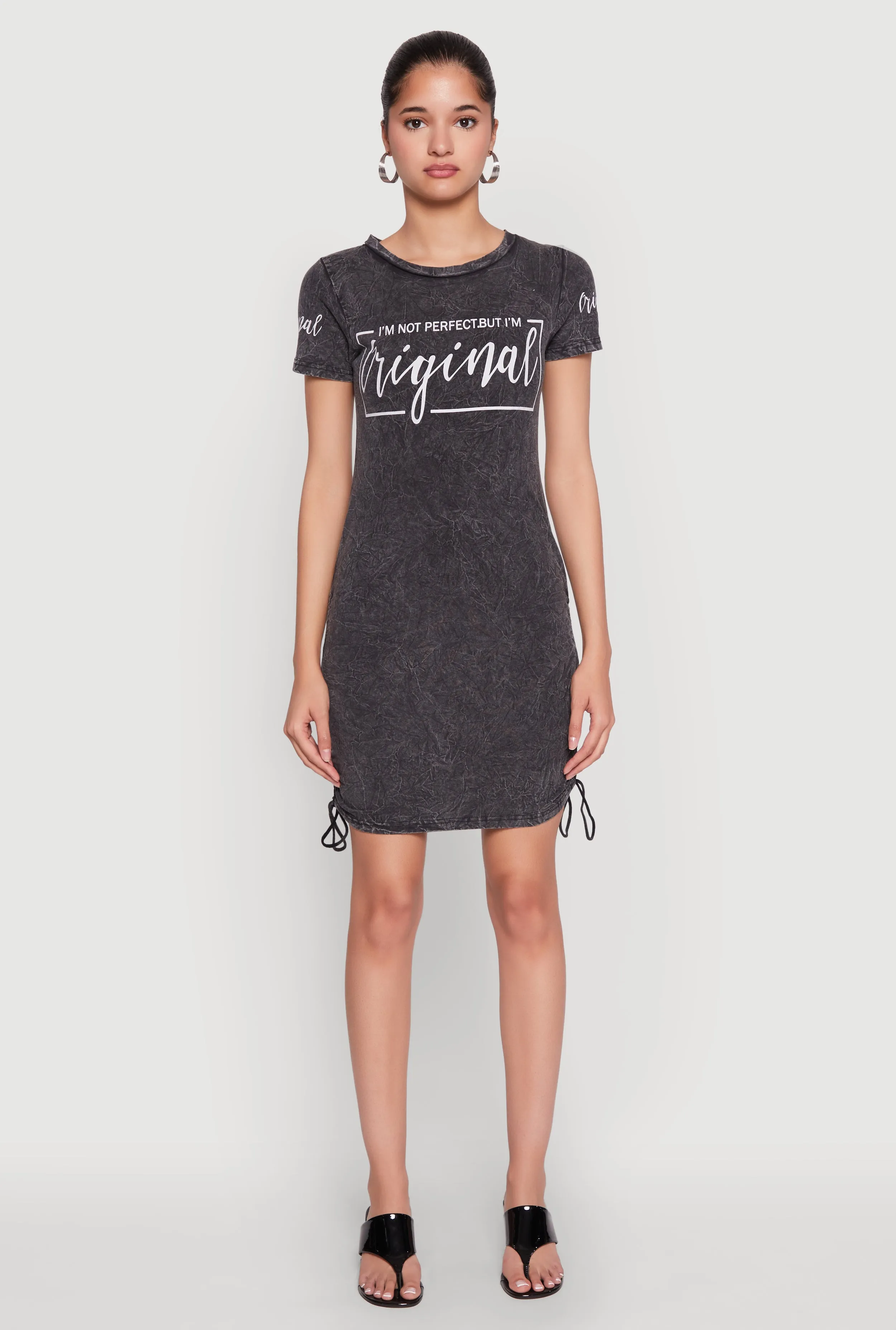 Essential Style Im Not Perfect But Im Original Ruched Dress