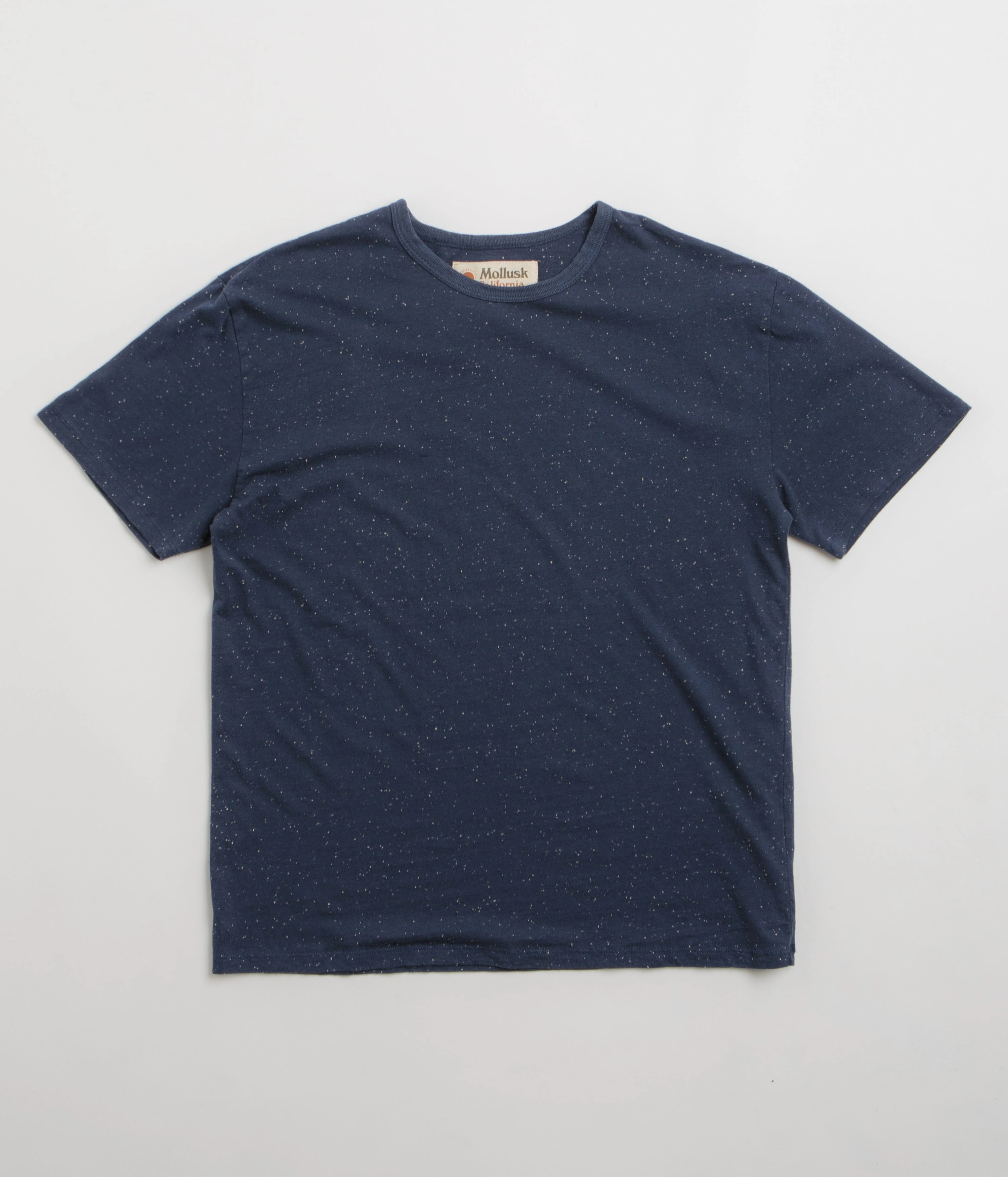 Micro Perforation Trendy Vibes Mollusk Cosmos T-Shirt - Navy Indigo