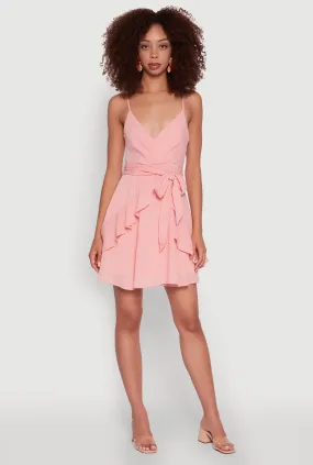 Edgy vibes Self Power Iris Pinstripe Tie Waist Belted Dress
