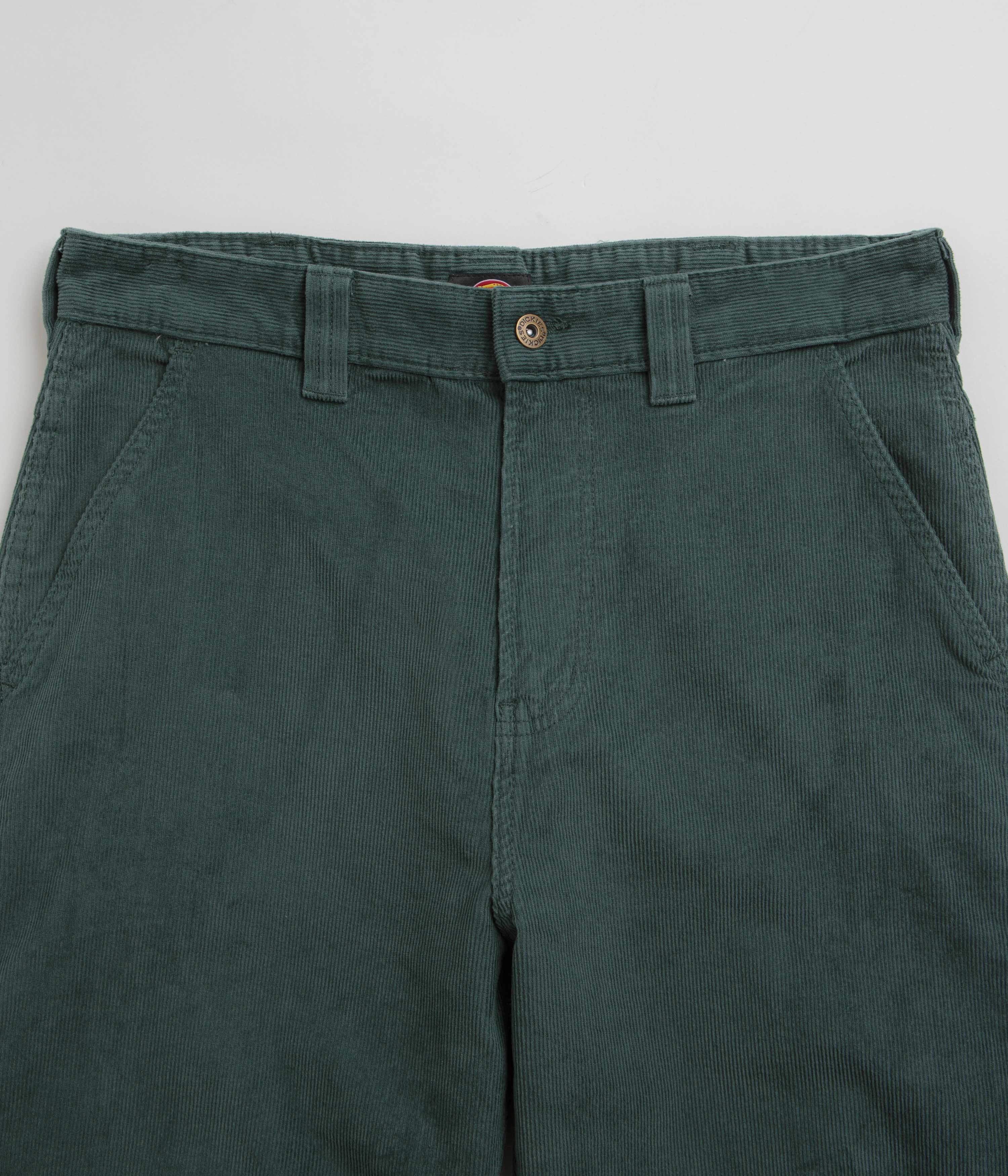 Dickies Corduroy Carpenter Pants - Lincoln Green Relax Fit Formal Look